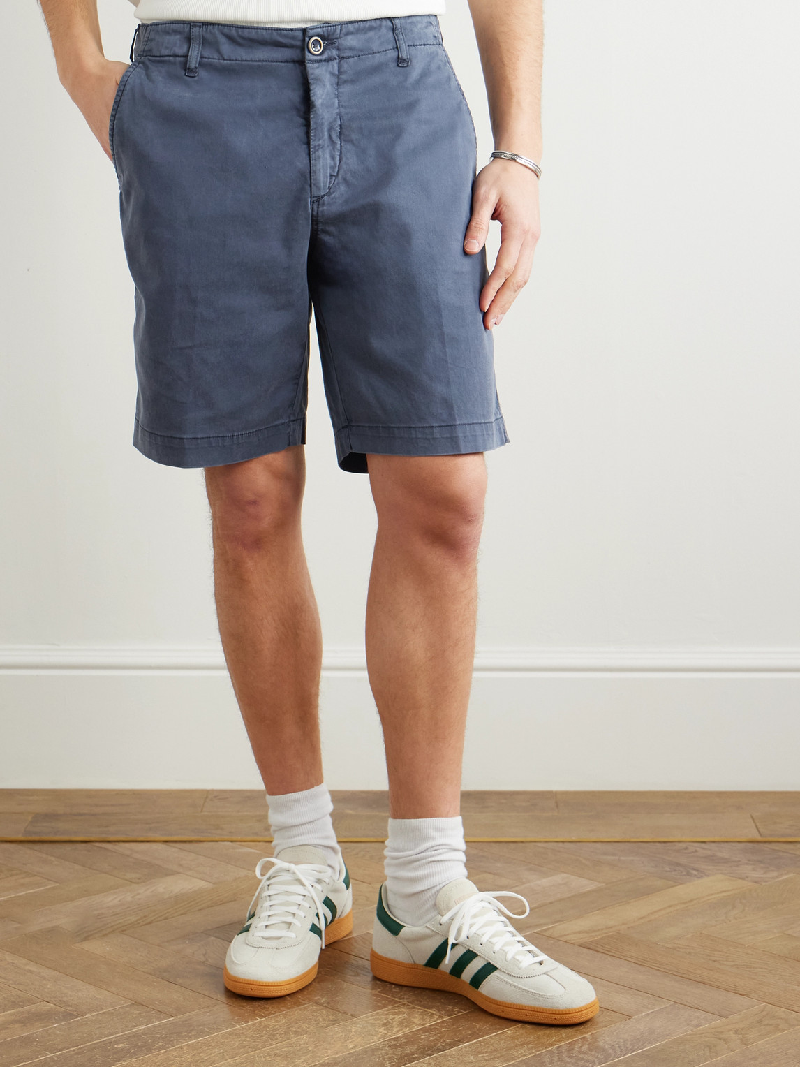 Vilebrequin Ponche Straight-leg Lyocell And Cotton-blend Bermuda Shorts In Blue