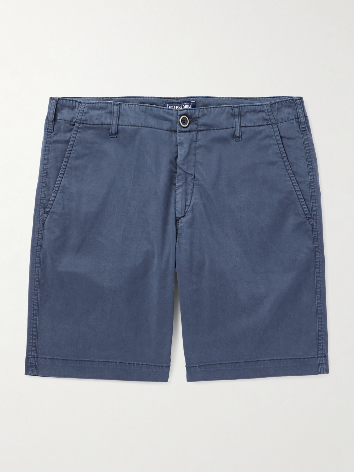 Vilebrequin Ponche Straight-leg Lyocell And Cotton-blend Bermuda Shorts In Blue