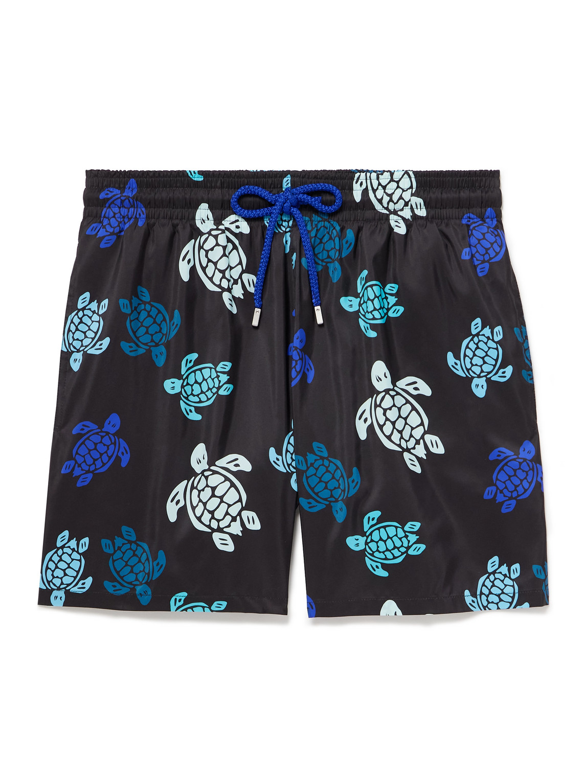 Vilebrequin Mahina Straight-leg Mid-length Recycled Swim Shorts In Black