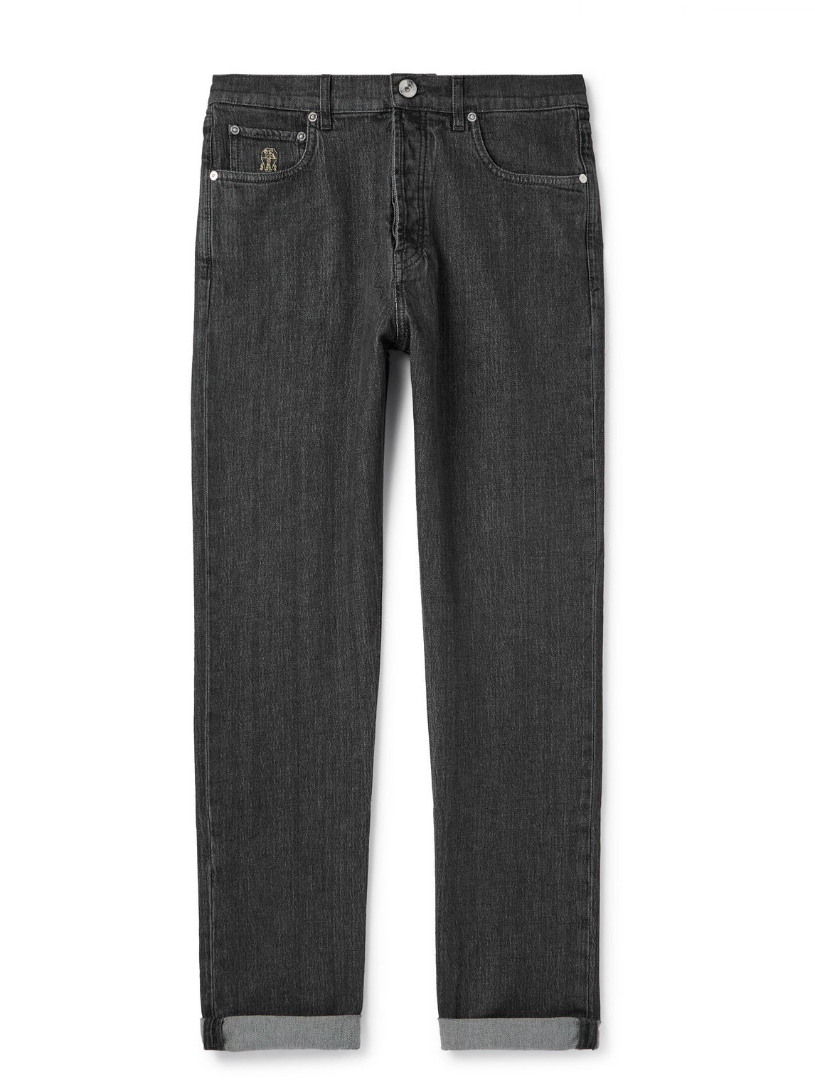 Brunello Cucinelli Straight-leg Jeans In Gray