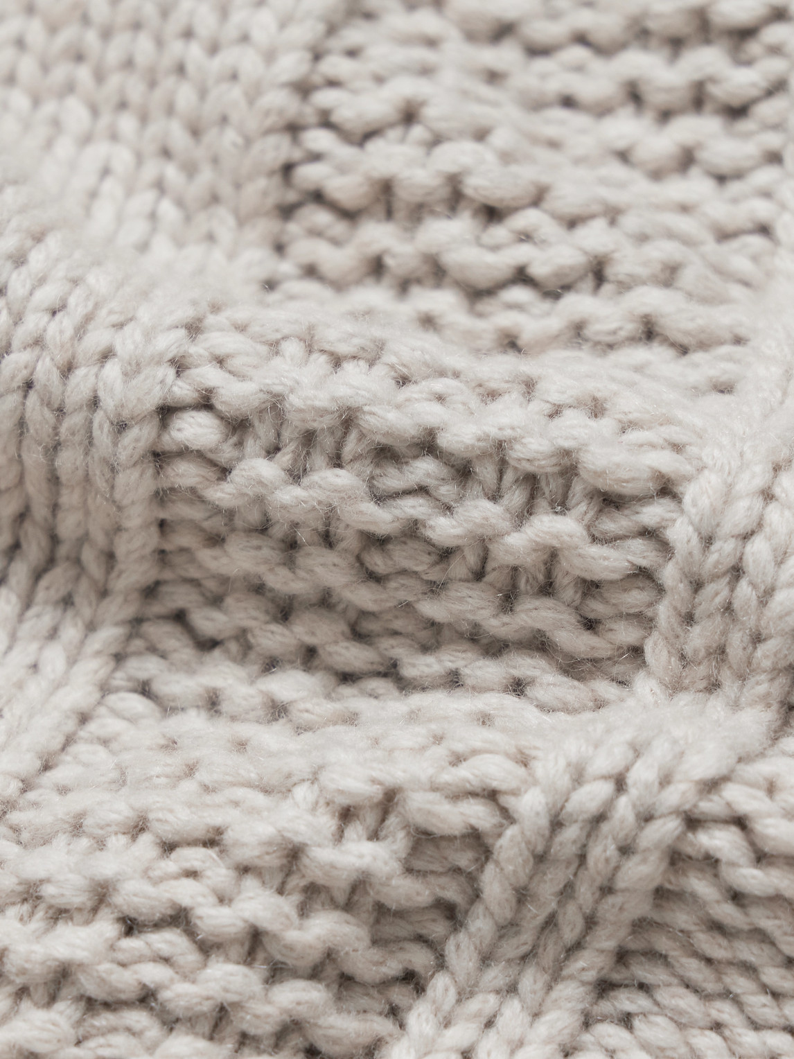Brunello Cucinelli Cable-knit Cashmere Rollneck Sweater In Neutrals