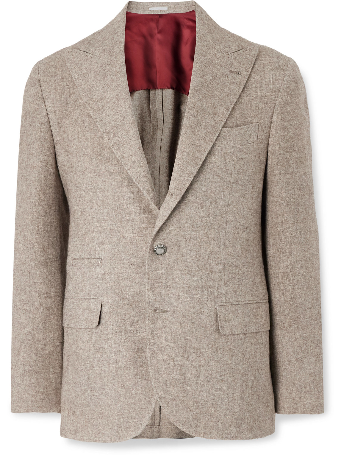 Brunello Cucinelli Wool Blazer In Neutrals