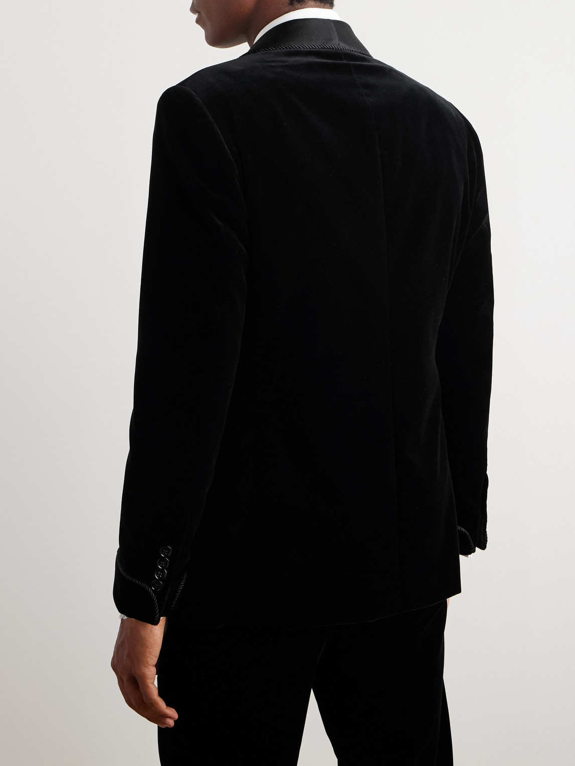 Ralph Lauren Cotton Velvet Blazer In Black