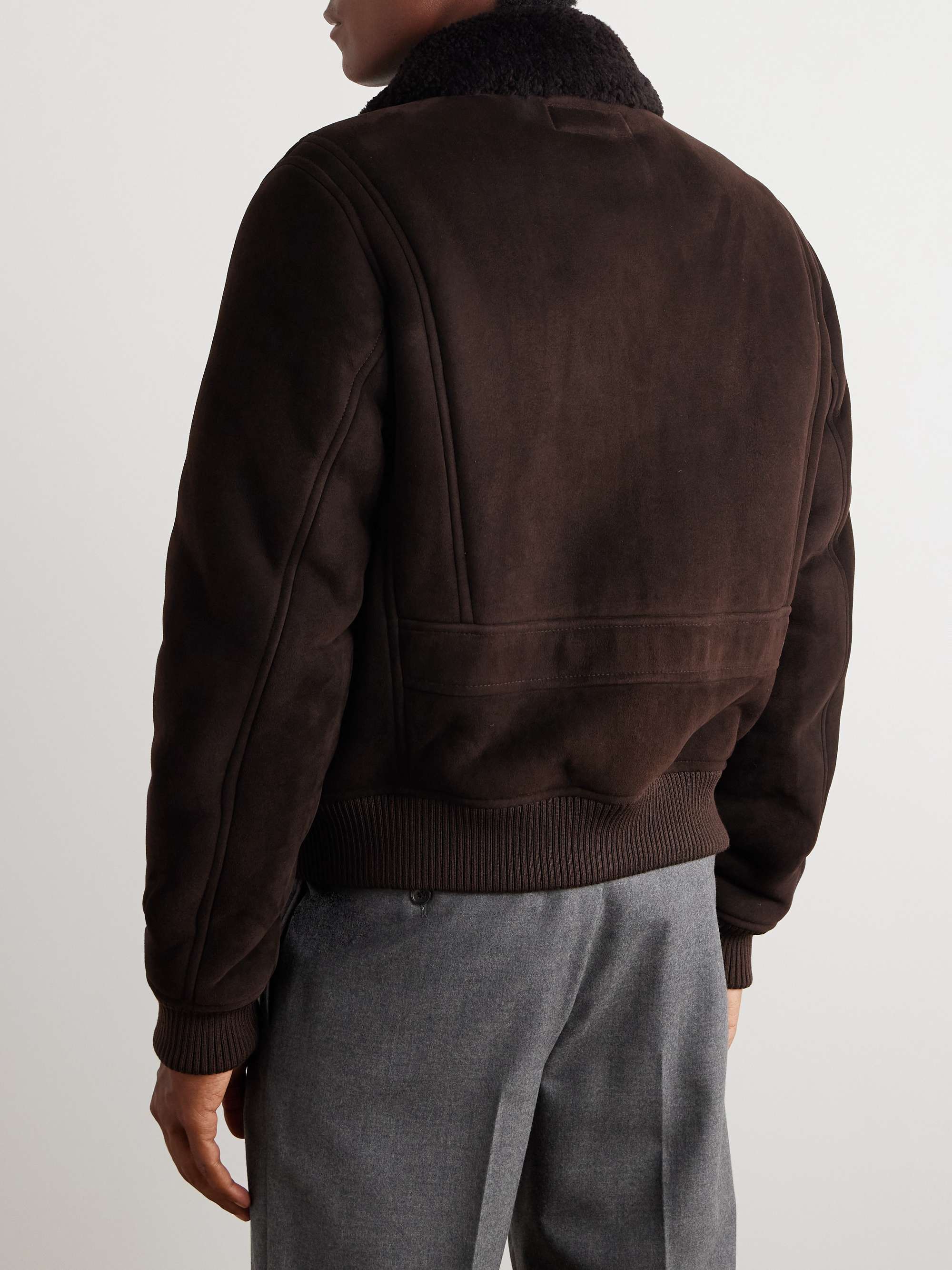 Purple label shearling aviator jacket on sale