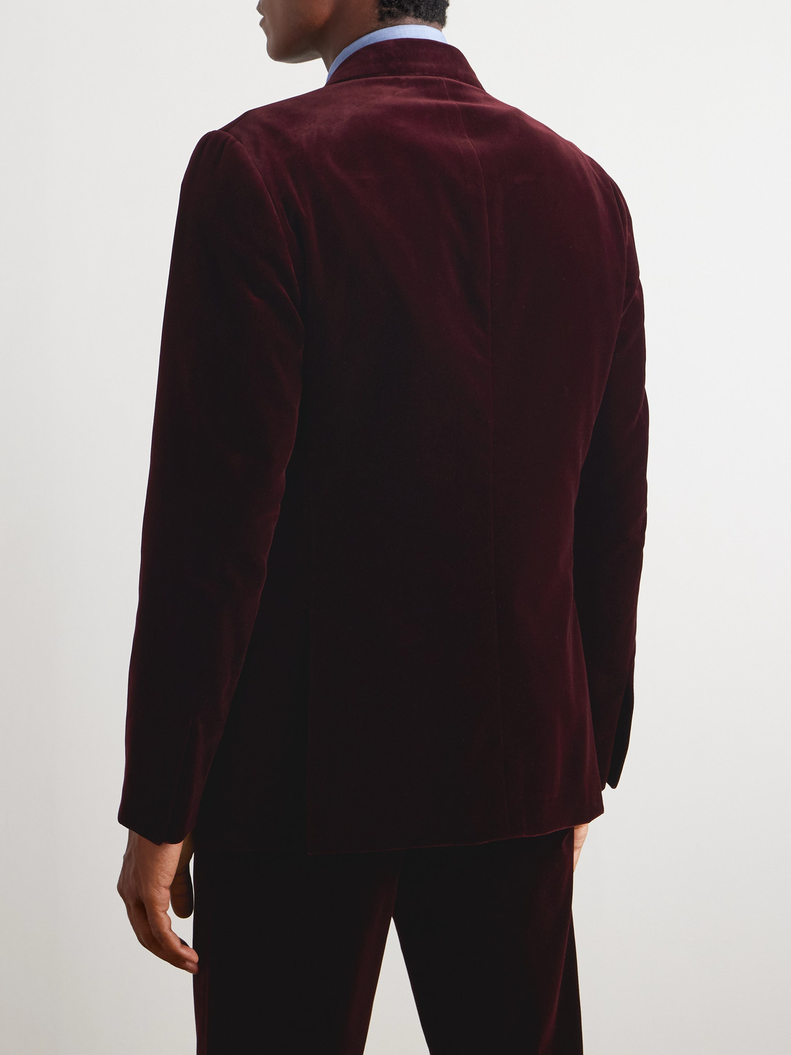 Ralph Lauren Men's Kent Hand-tailored Velvet Dinner Jacket In Burgundy