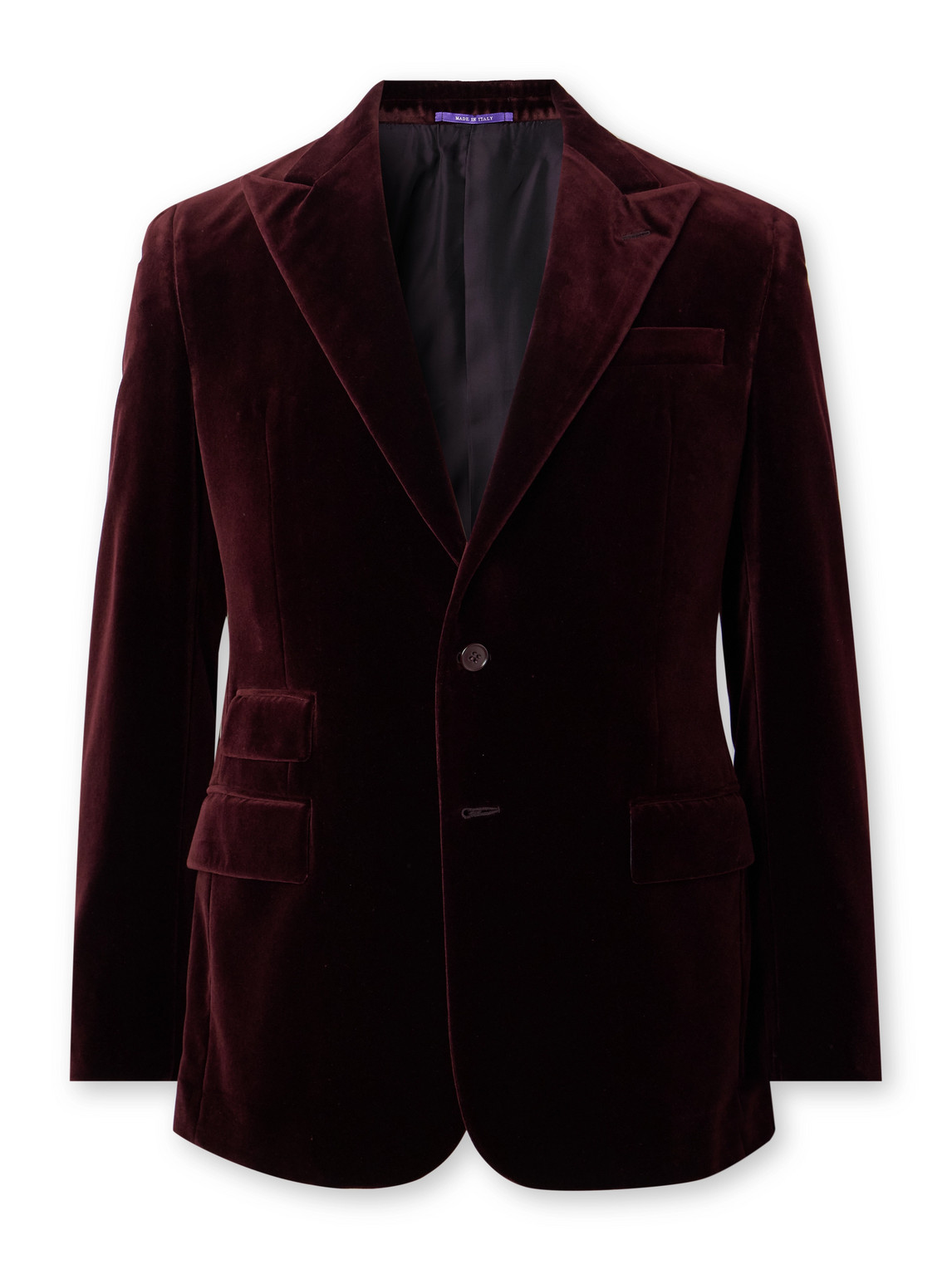 Ralph Lauren Men's Kent Hand-tailored Velvet Dinner Jacket In Burgundy