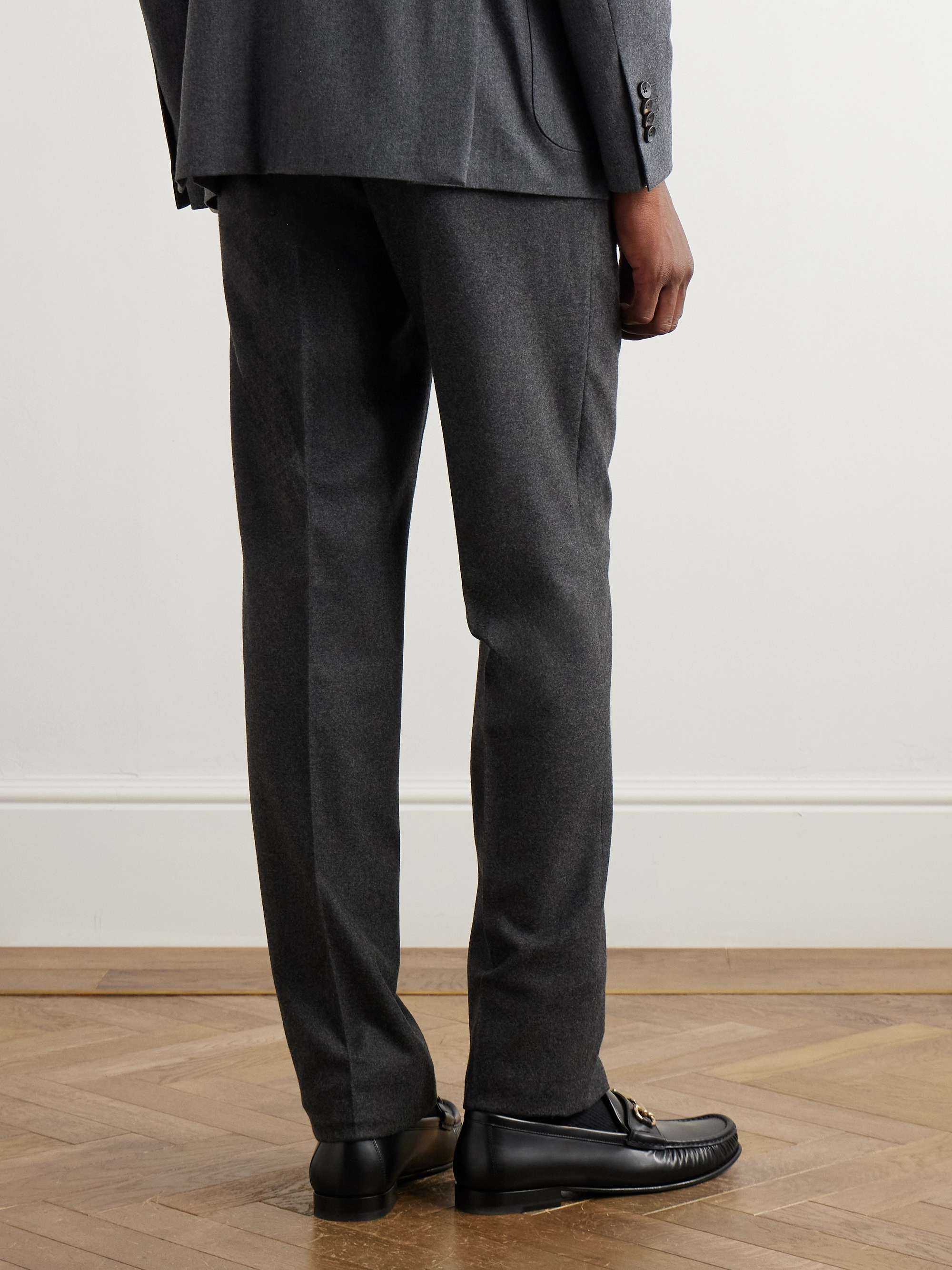 RALPH LAUREN PURPLE LABEL Gregory Straight-Leg Wool-Flannel