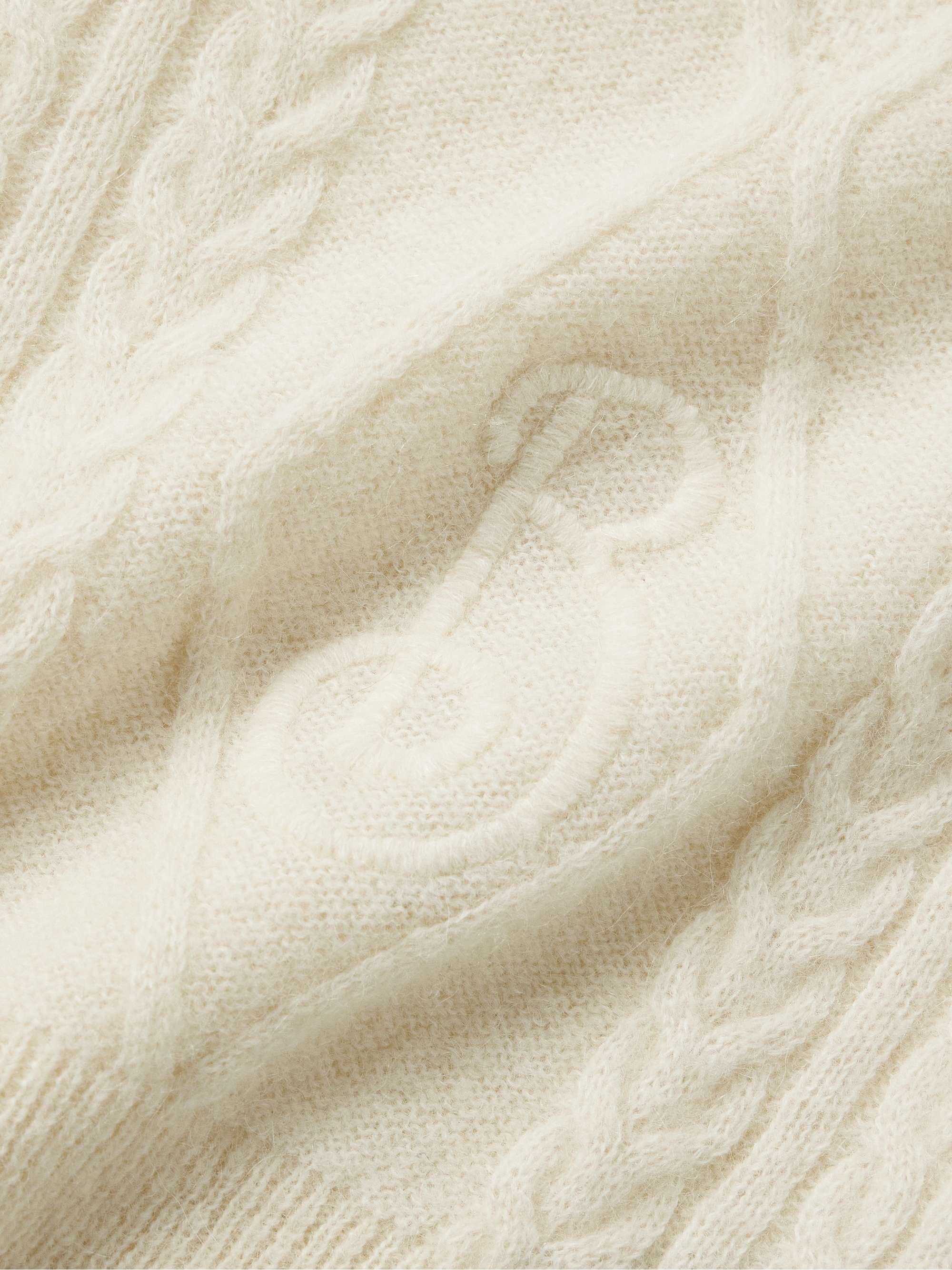 BURBERRY Cable-Knit Polo Shirt for Men | MR PORTER