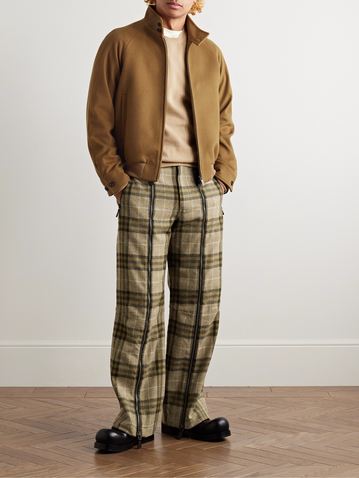 Burberry Man Jacket Camel Size 44 Cashmere In Brown
