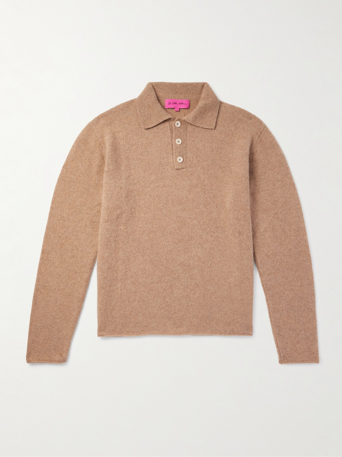 The Elder Statesman Brushed-Cashmere Polo hirt - Men