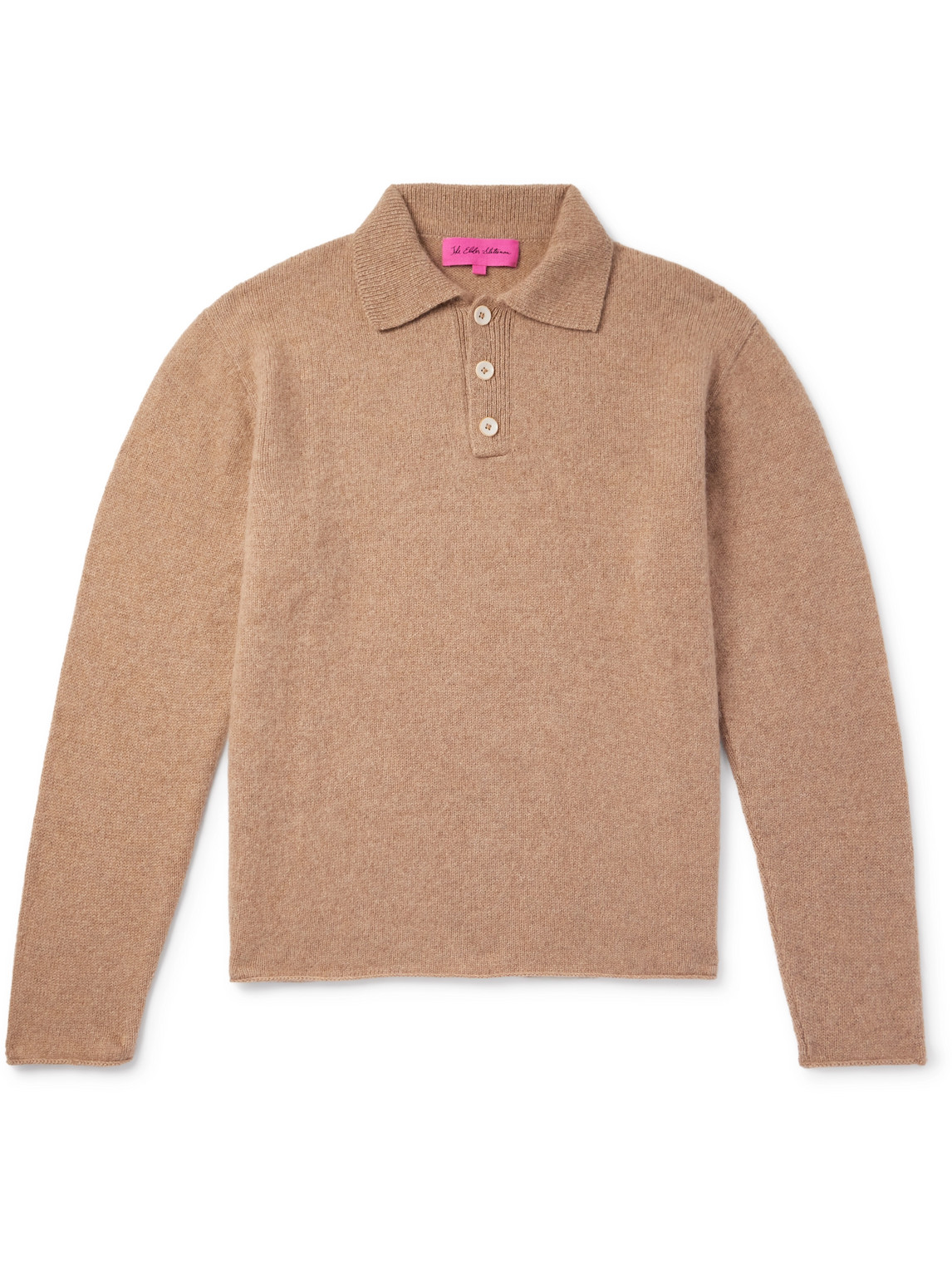 Brushed-Cashmere Polo Shirt