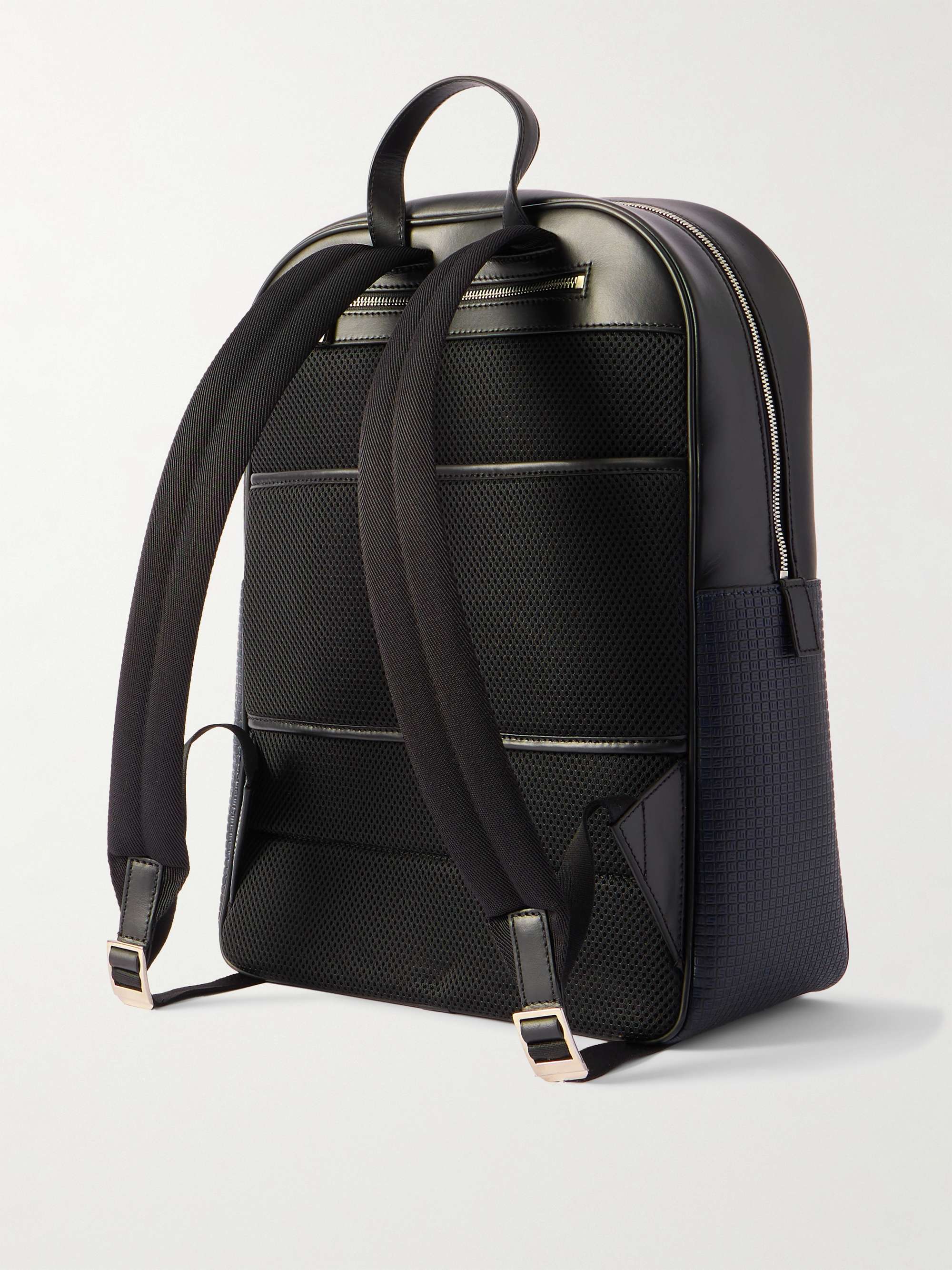 SERAPIAN Mesh-Trimmed Leather and Stepan Backpack