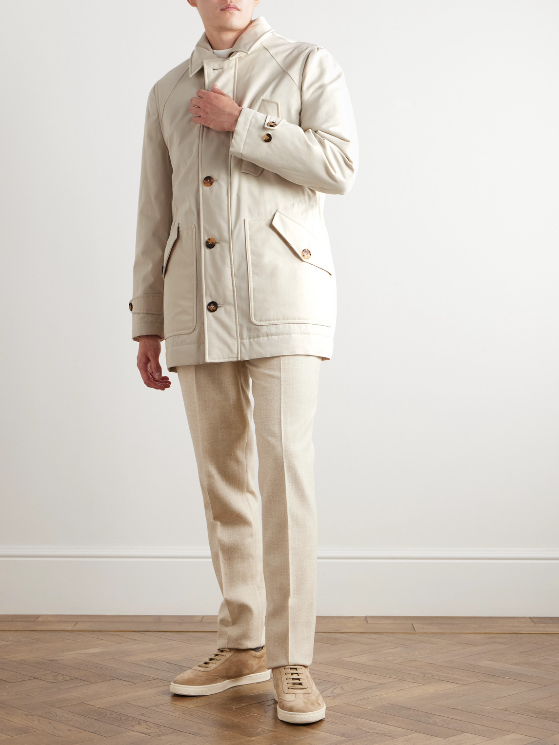 Padded Cotton-Blend Gabardine Jacket - Men | Image | 1