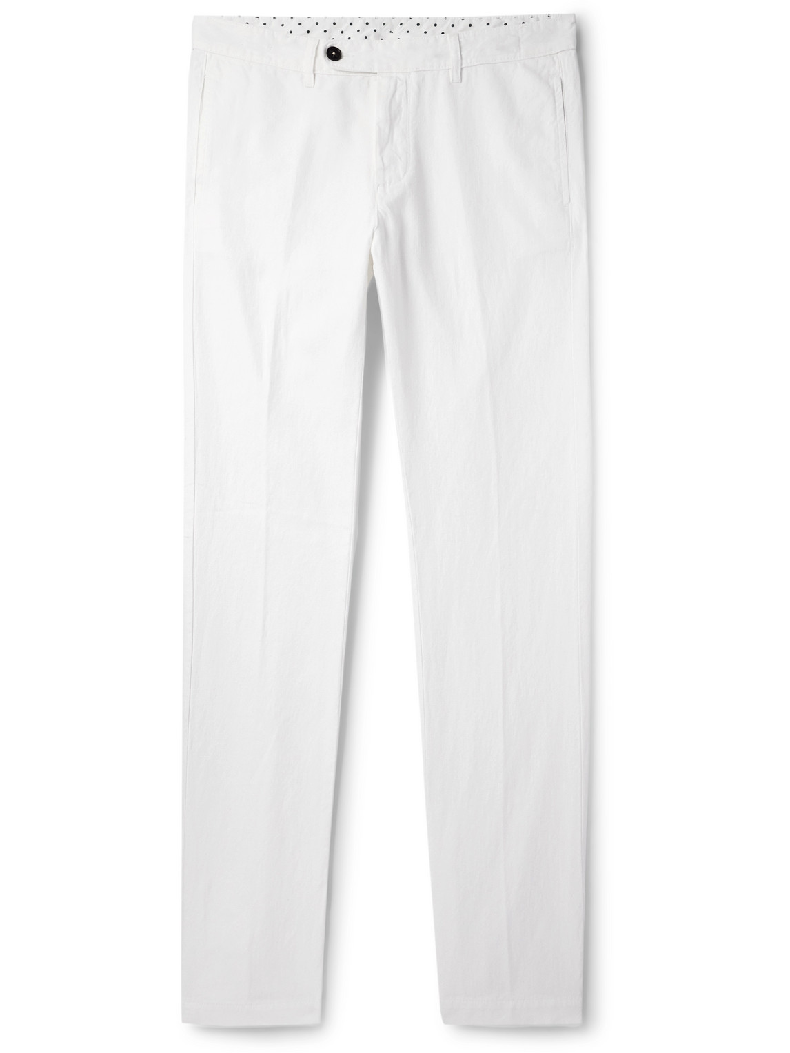 Winch2 Slim-Fit Straight-Leg Cotton and Linen-Blend Trousers