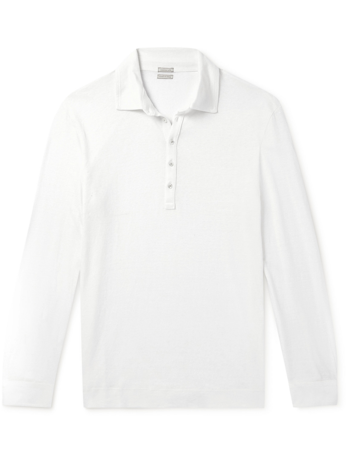 Linen and Cotton-Blend Polo Shirt