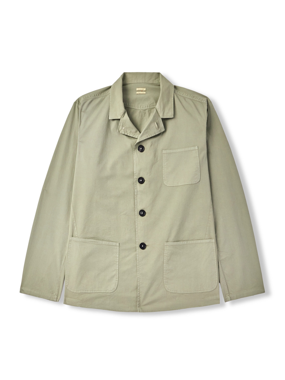 Florida Camp-Collar Stretch-Cotton Twill Overshirt