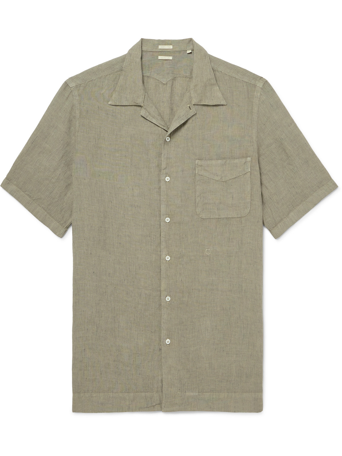 Venice Camp-Collar Linen Shirt