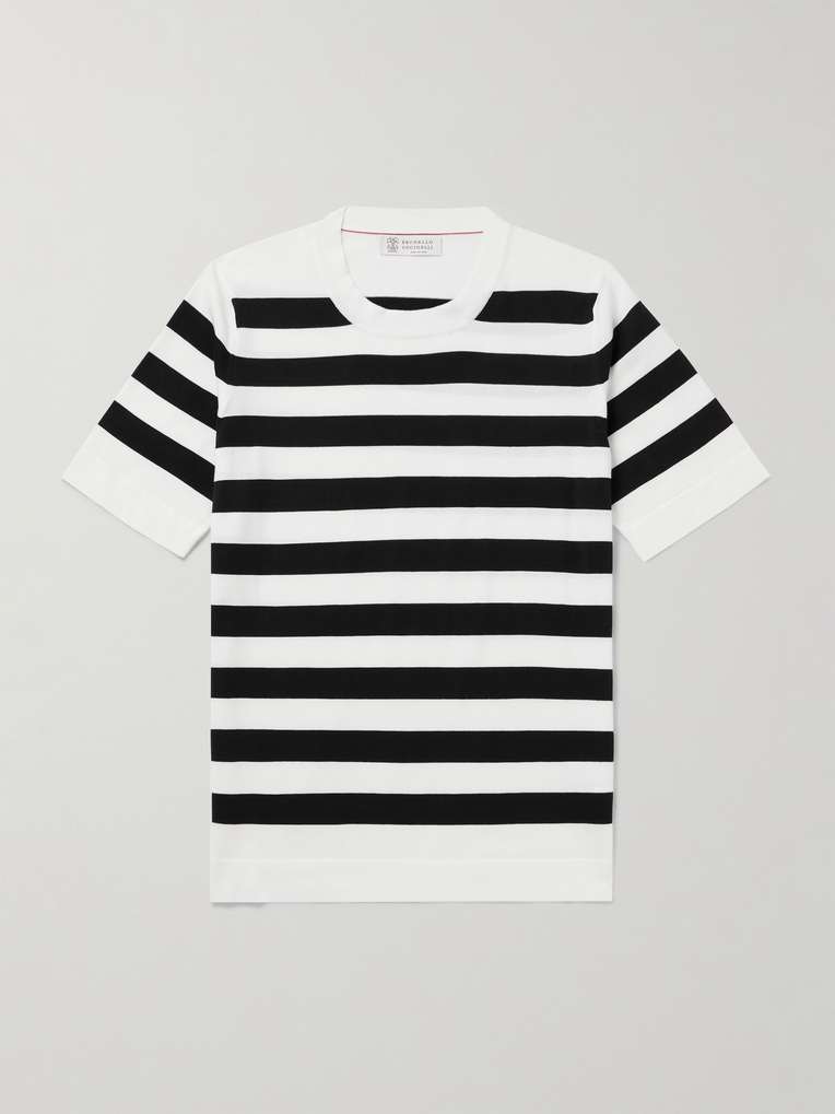 Brunello Cucinelli — Slim-Fit Striped Cotton T-Shirt