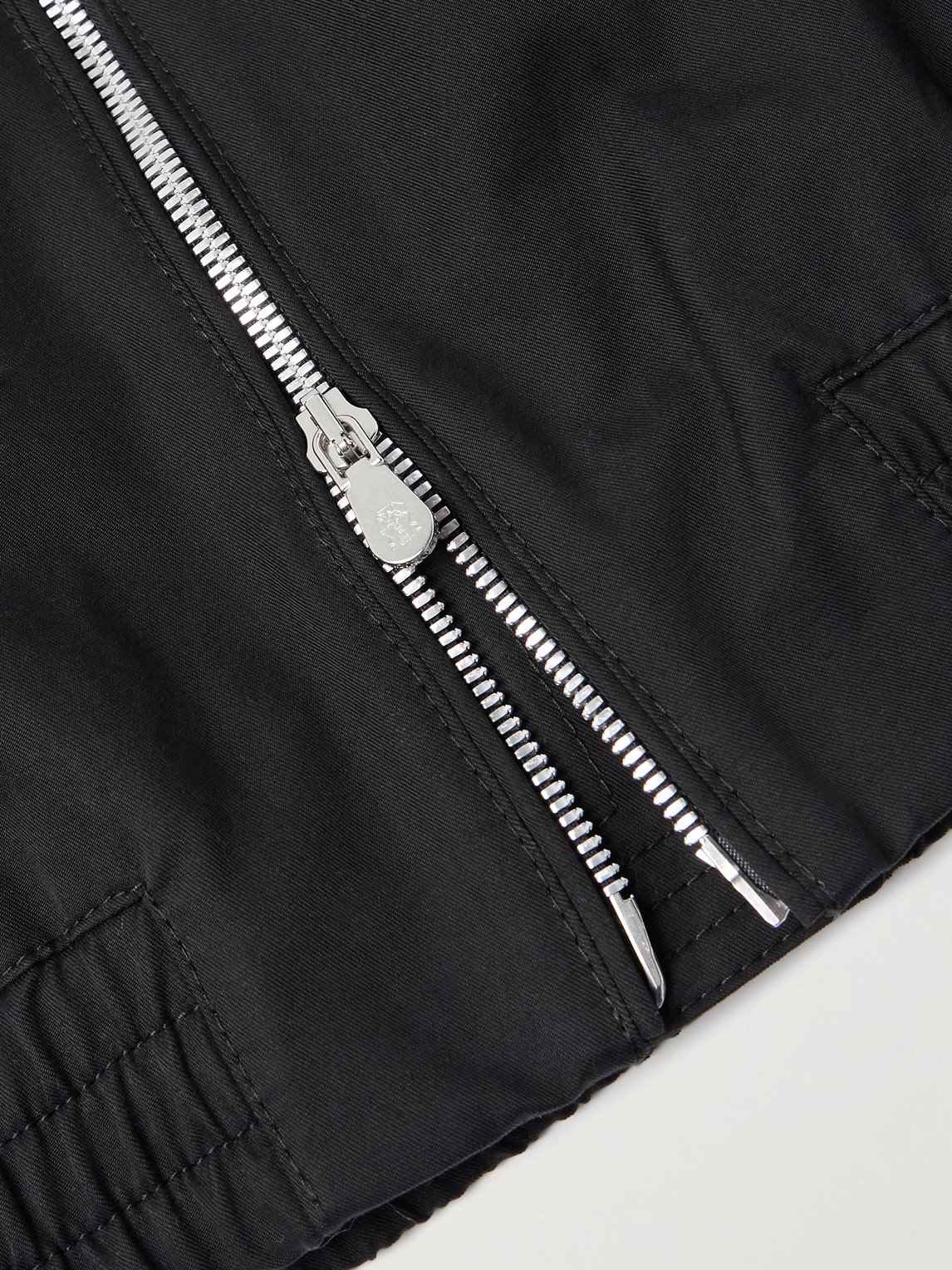 Brunello Cucinelli Cotton-blend Twill Bomber Jacket In Black