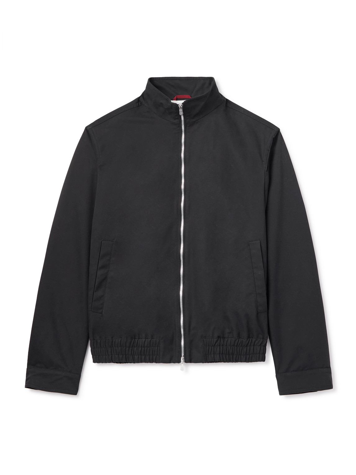 Brunello Cucinelli Cotton-blend Twill Bomber Jacket In Black