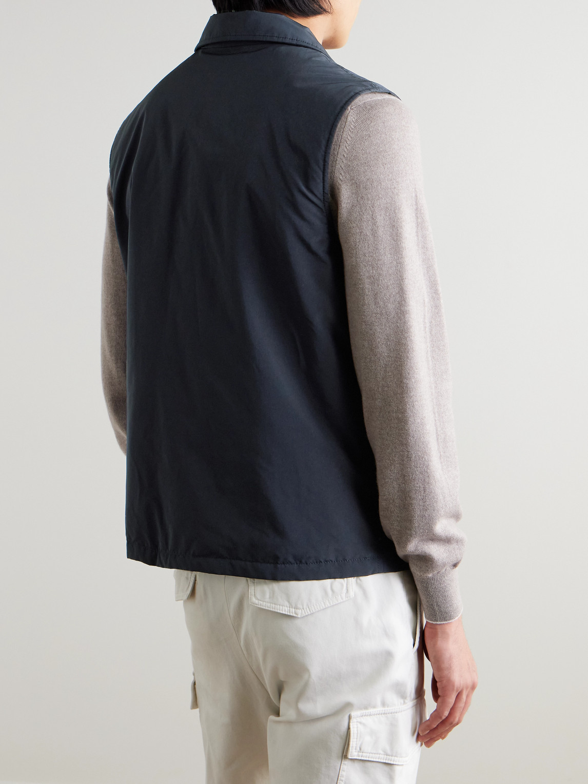 Brunello Cucinelli Shell Gilet In Blue