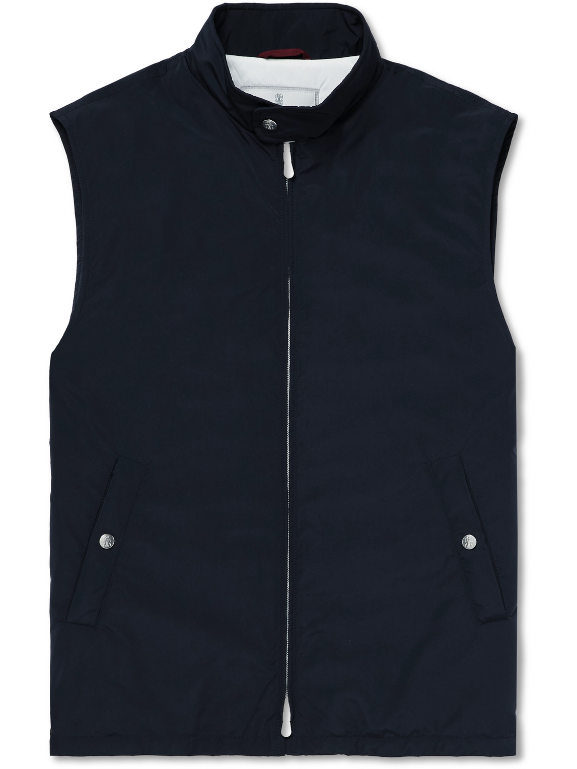 Brunello Cucinelli Padded Shell Gilet In Blue