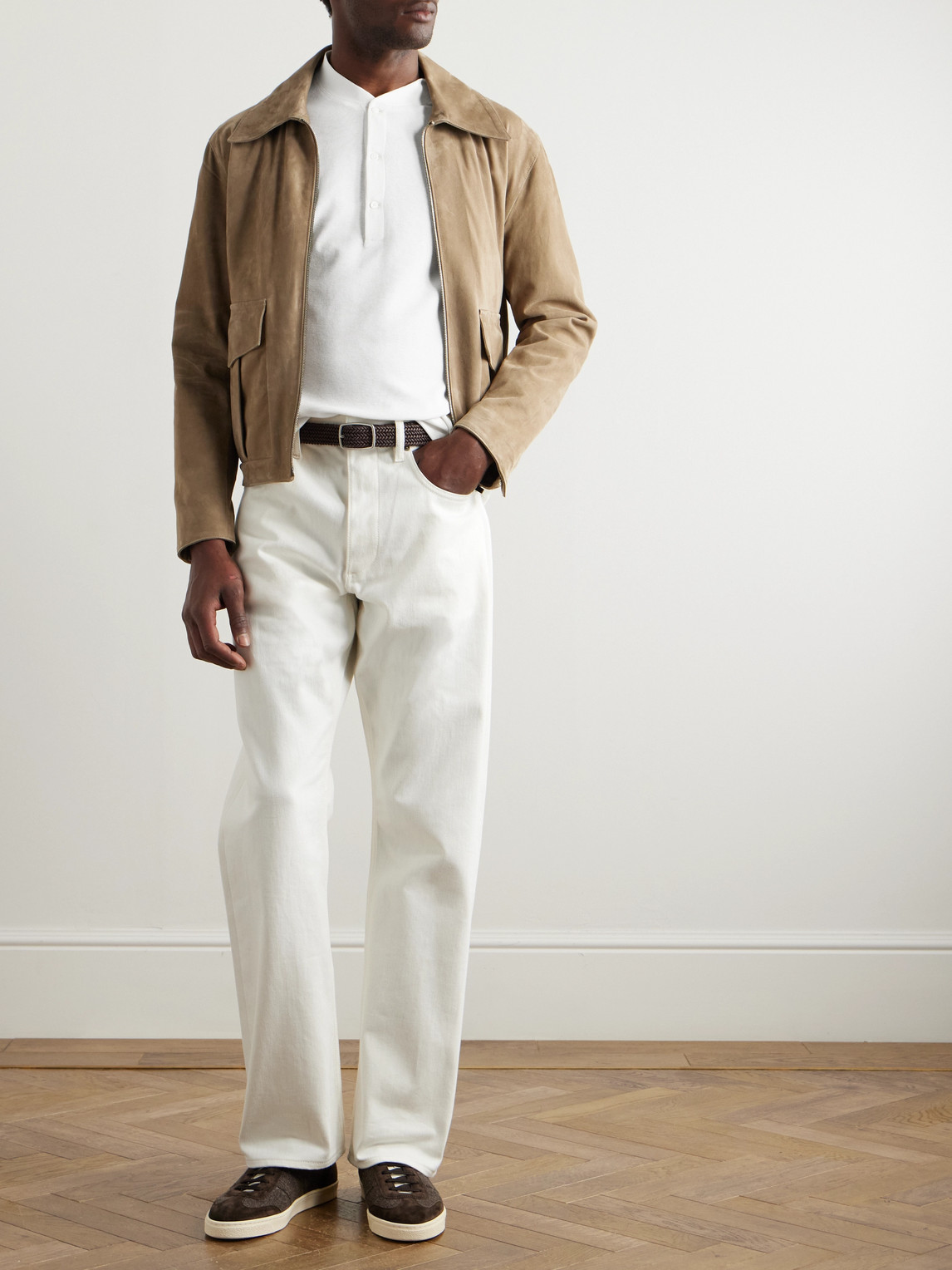 Brunello Cucinelli Cotton And Silk-blend Henley T-shirt In White
