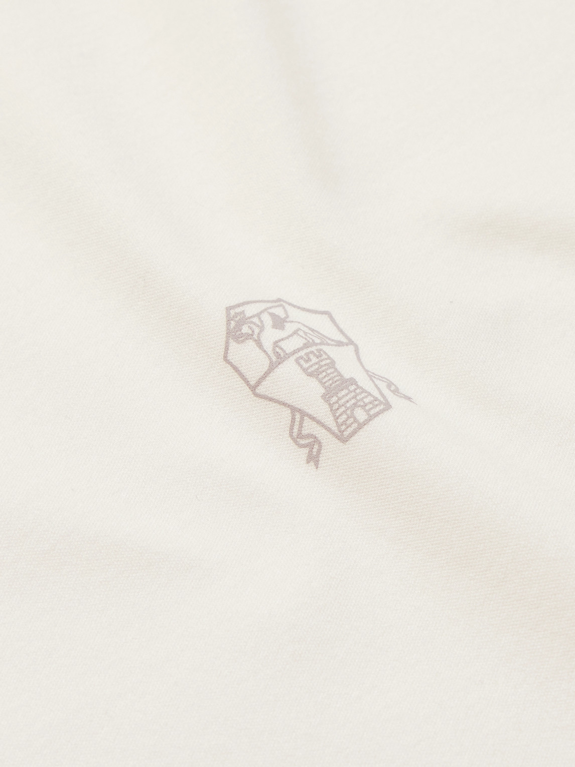 Brunello Cucinelli Men Cotton Jersey Crew-neck T-shirt With Logo And Faux-layering In White