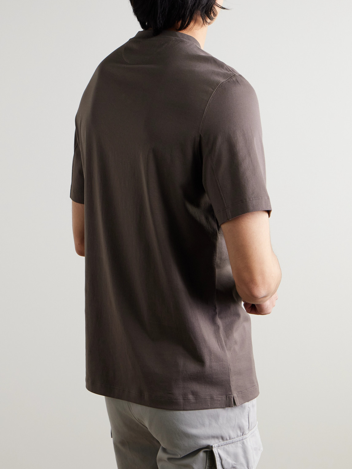 Brunello Cucinelli Cotton-jersey T-shirt In Brown