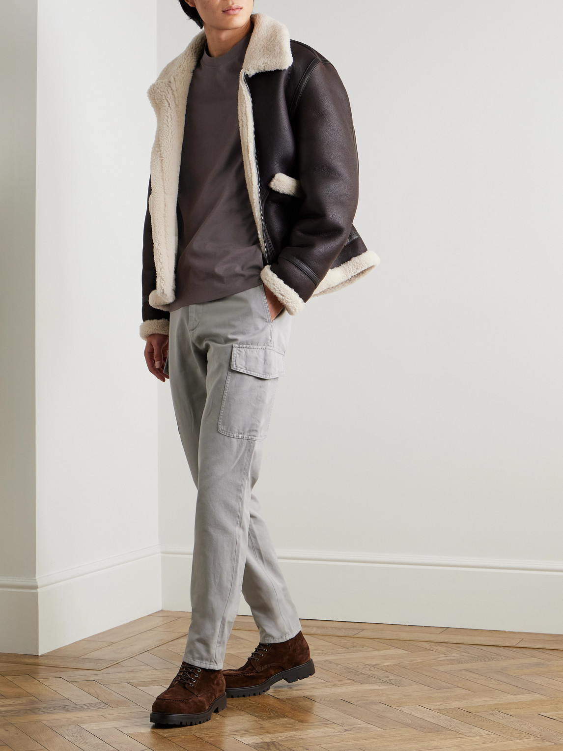 Brunello Cucinelli Cotton-jersey T-shirt In Brown