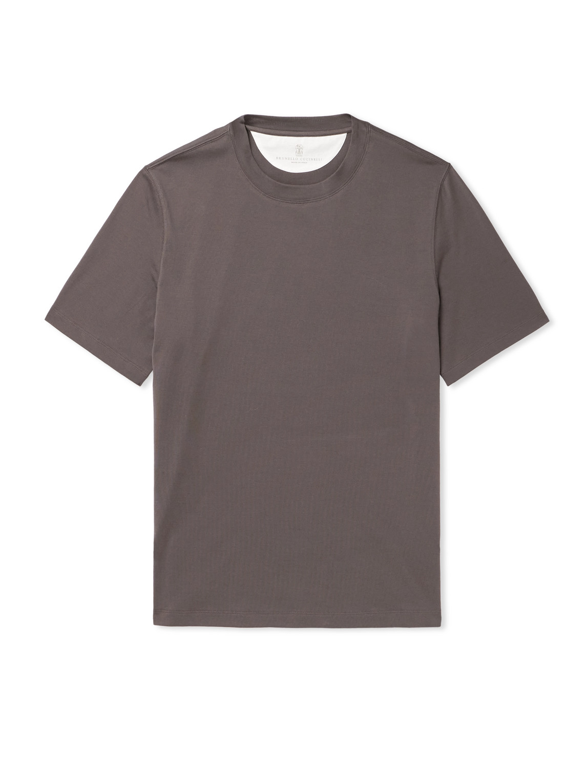 Brunello Cucinelli Cotton-jersey T-shirt In Brown