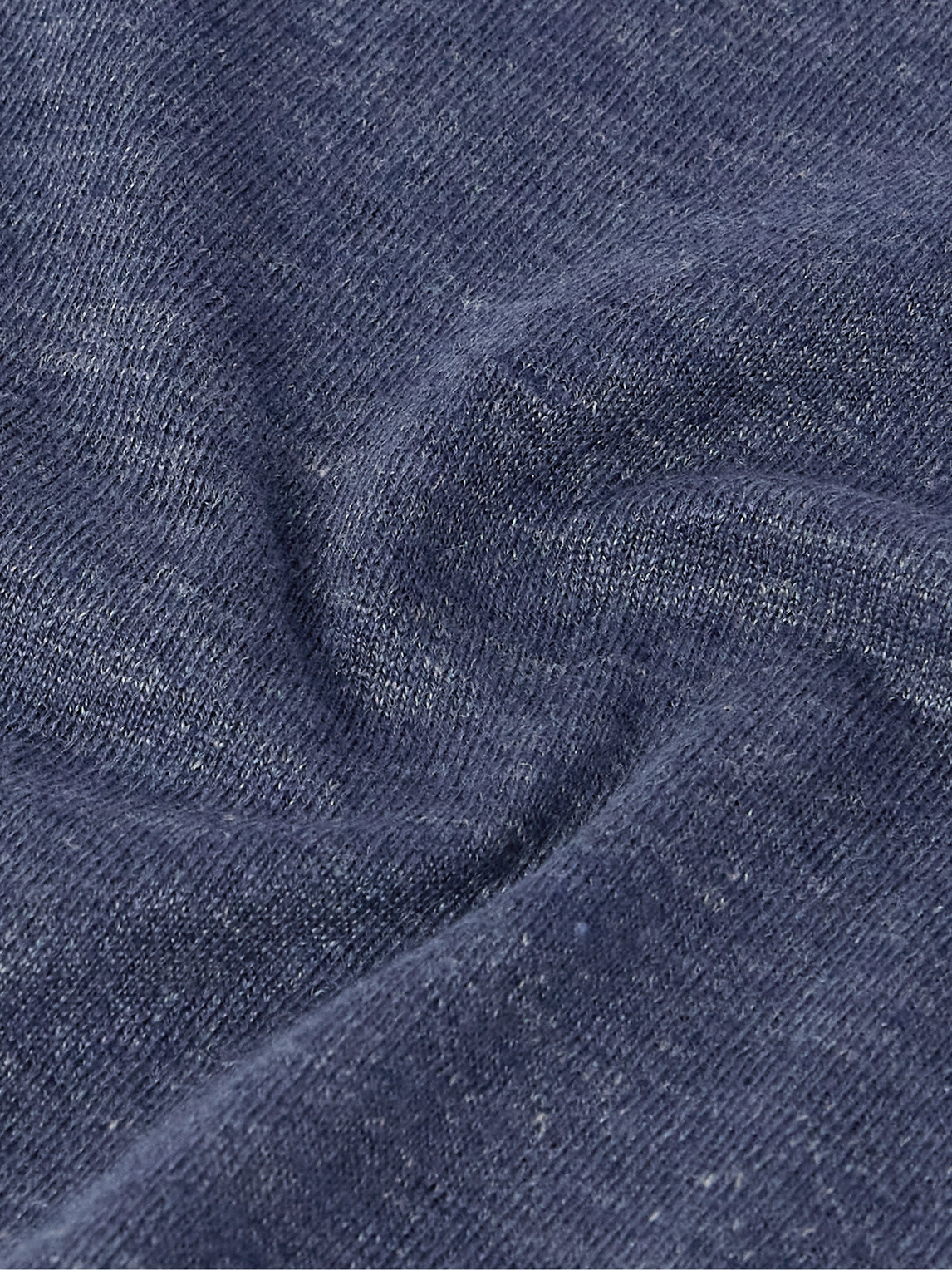 Brunello Cucinelli Linen And Cotton-blend T-shirt In Blue