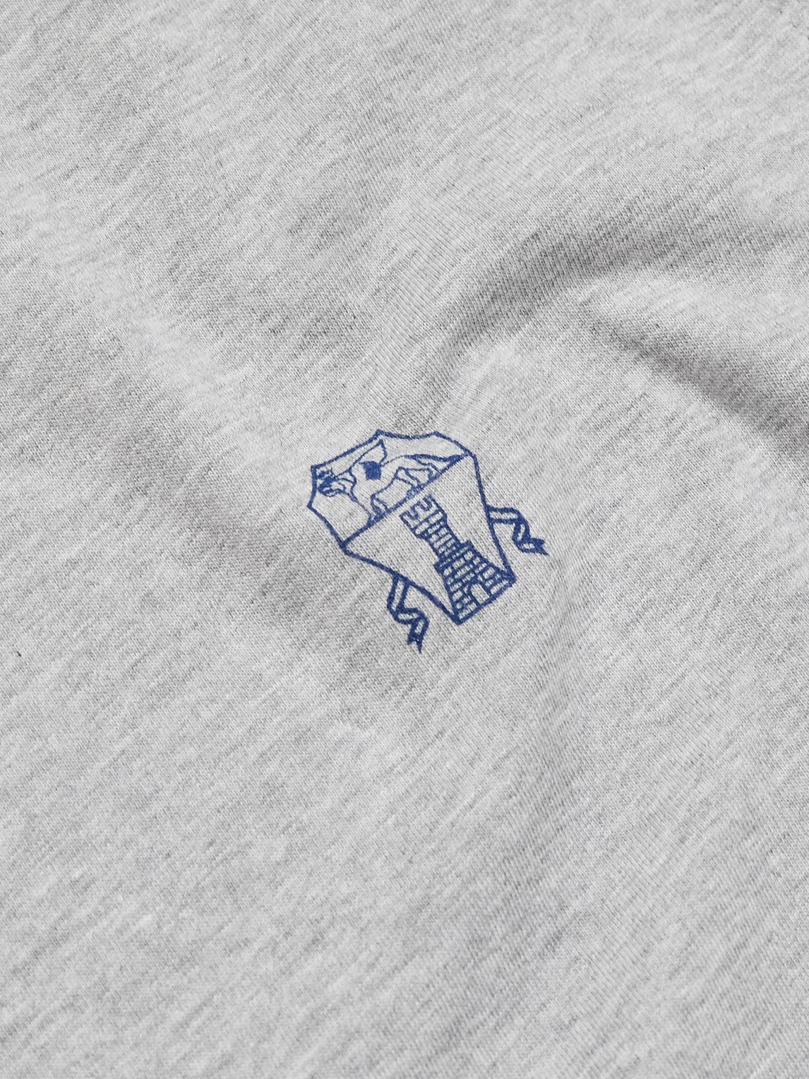 Brunello Cucinelli Layered Logo-print Cotton-jersey T-shirt In Gray