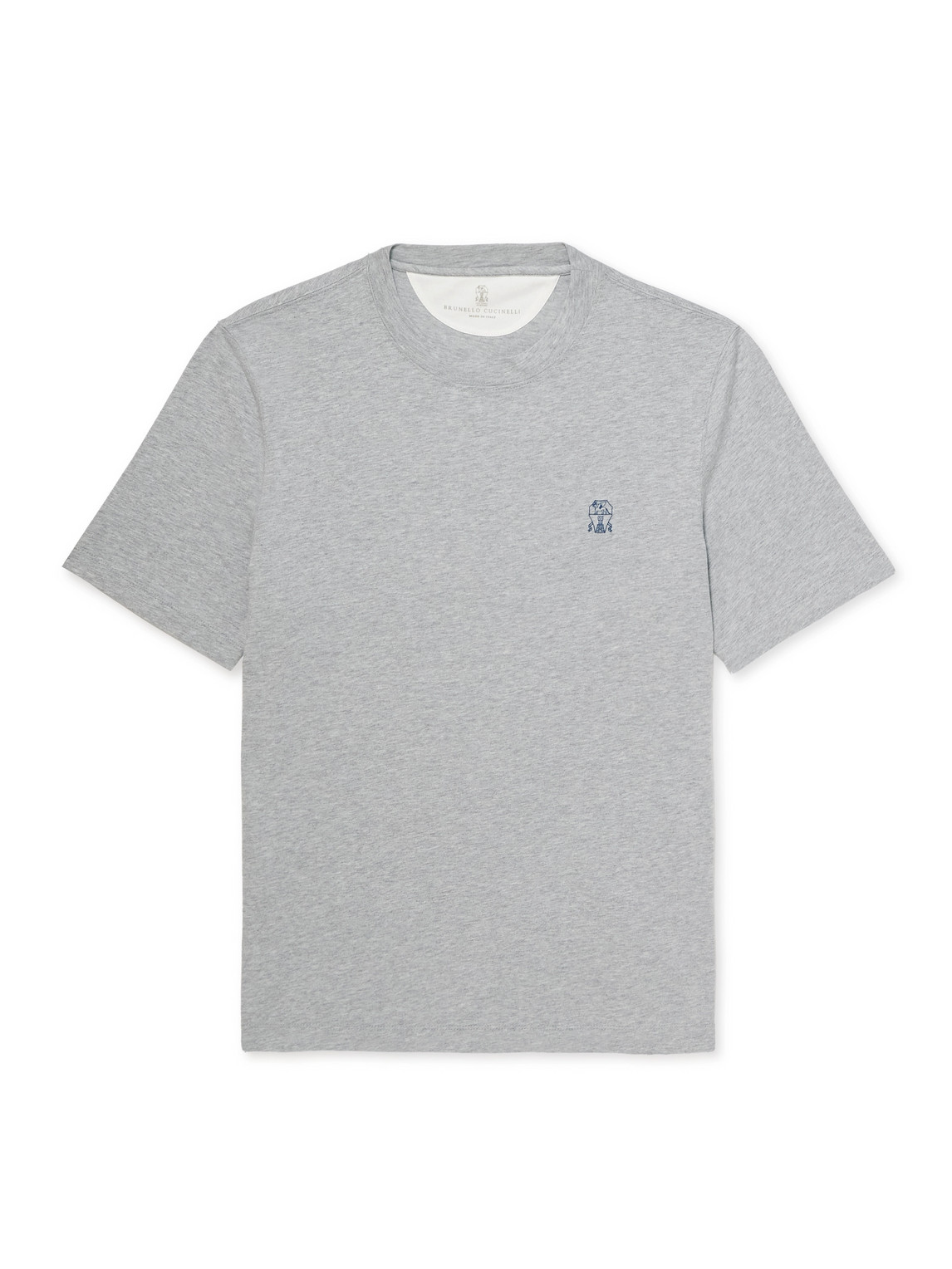 Brunello Cucinelli Layered Logo-print Cotton-jersey T-shirt