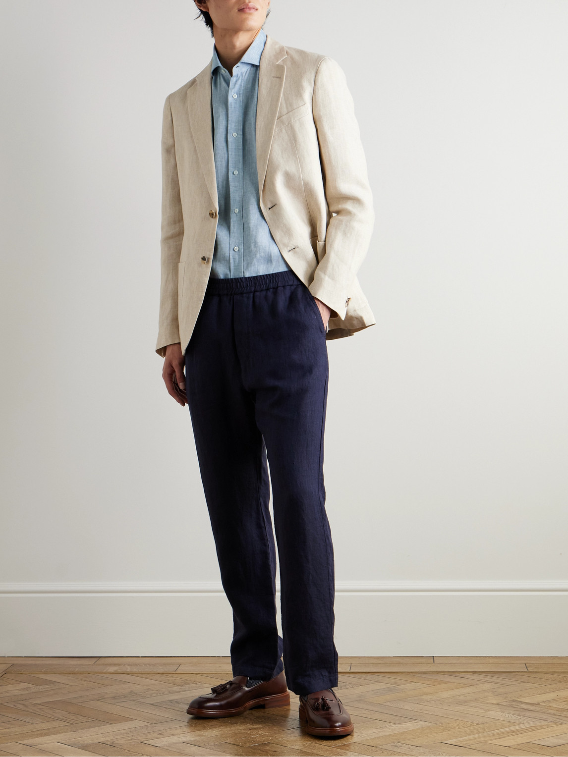 Brunello Cucinelli Buttoned Long-sleeved Shirt In Blue