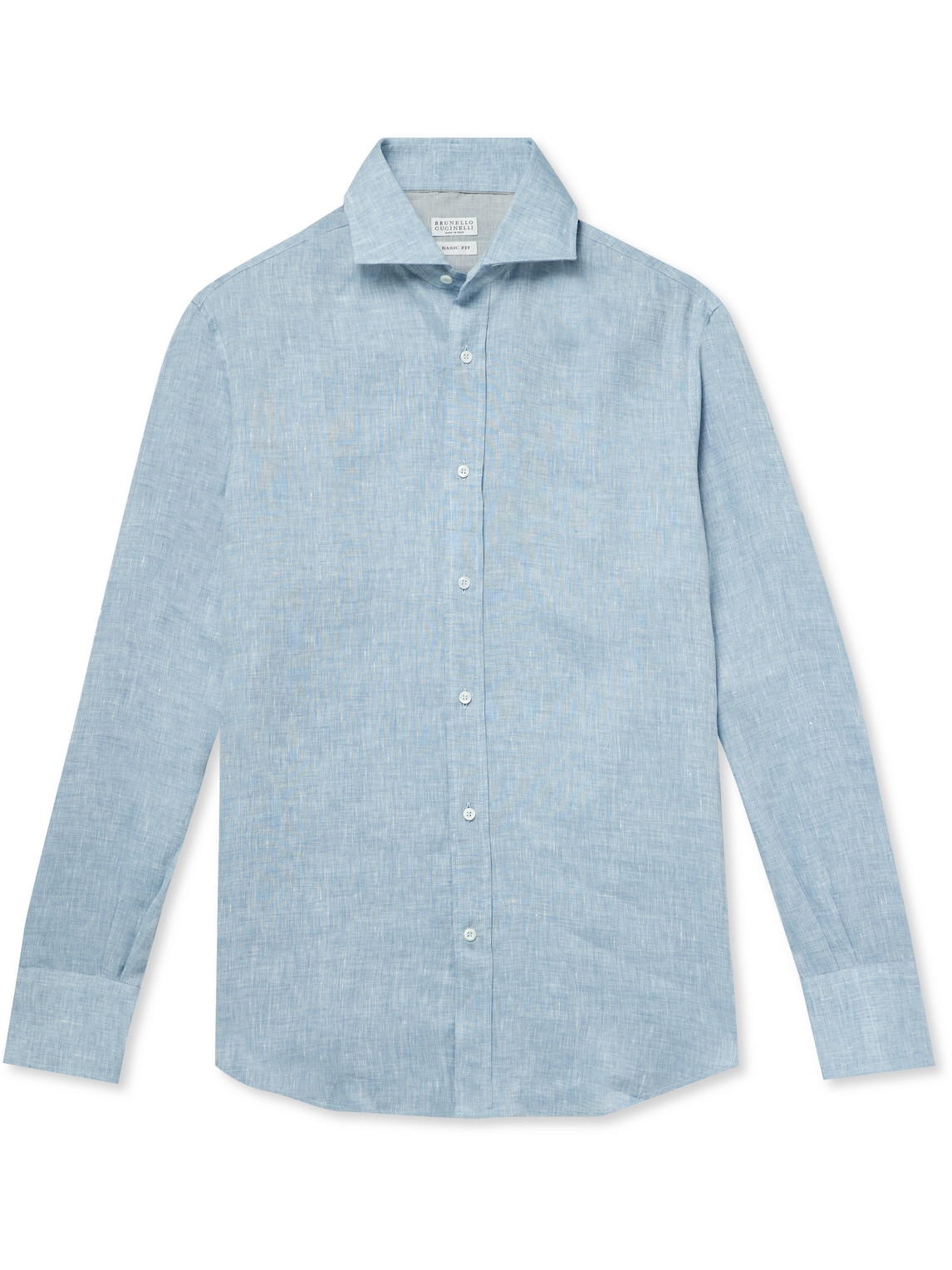 Brunello Cucinelli Buttoned Long-sleeved Shirt In Blue