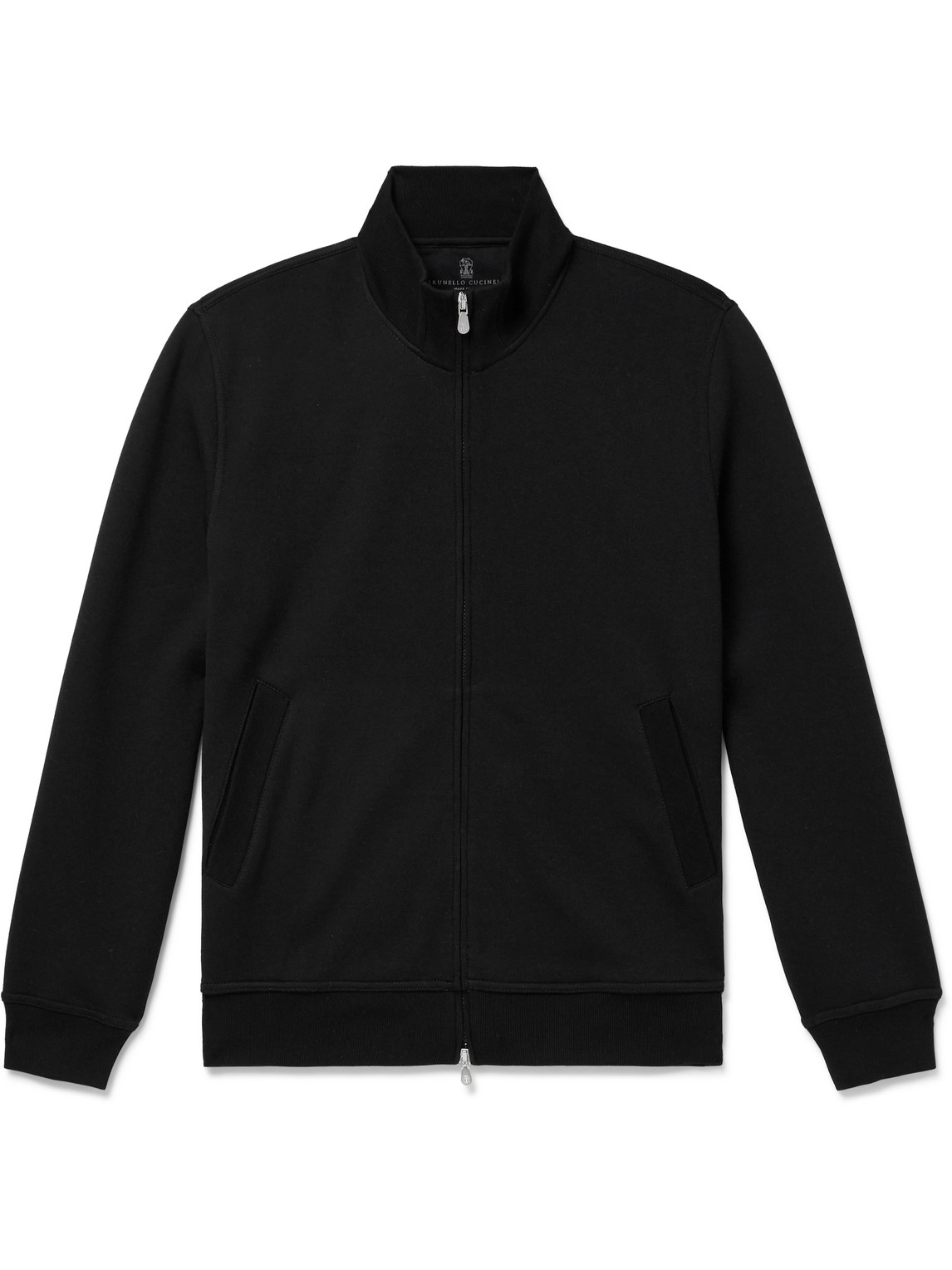 Cotton-Blend Jersey Zip-Up Sweatshirt