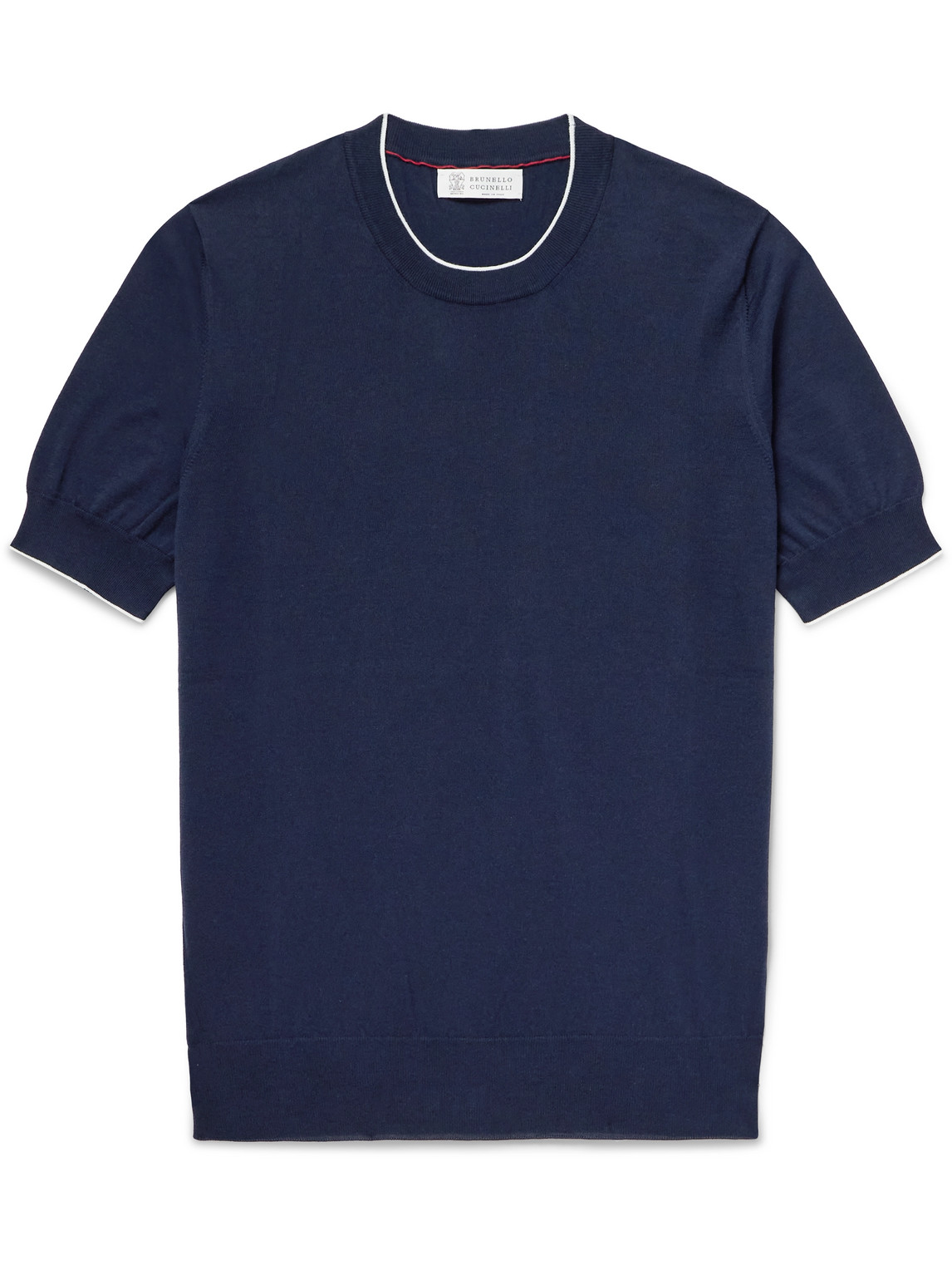 Brunello Cucinelli Cotton Jersey T-shirt In Blue
