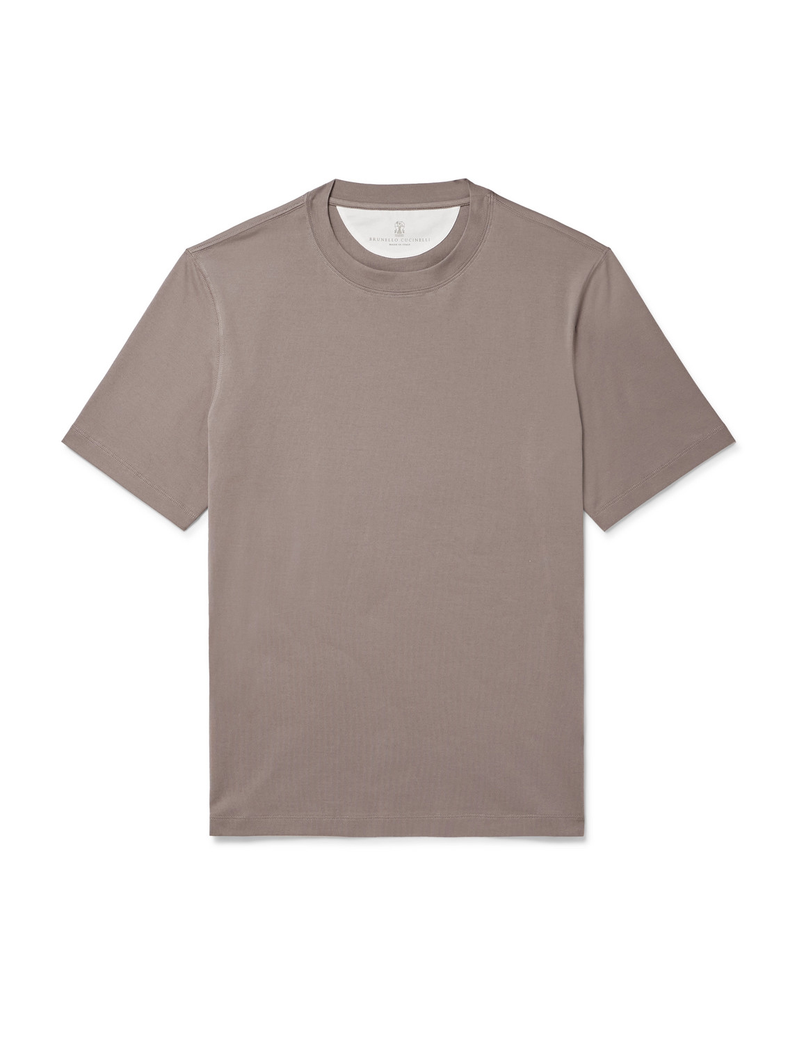 Brunello Cucinelli Cotton-jersey T-shirt In Brown