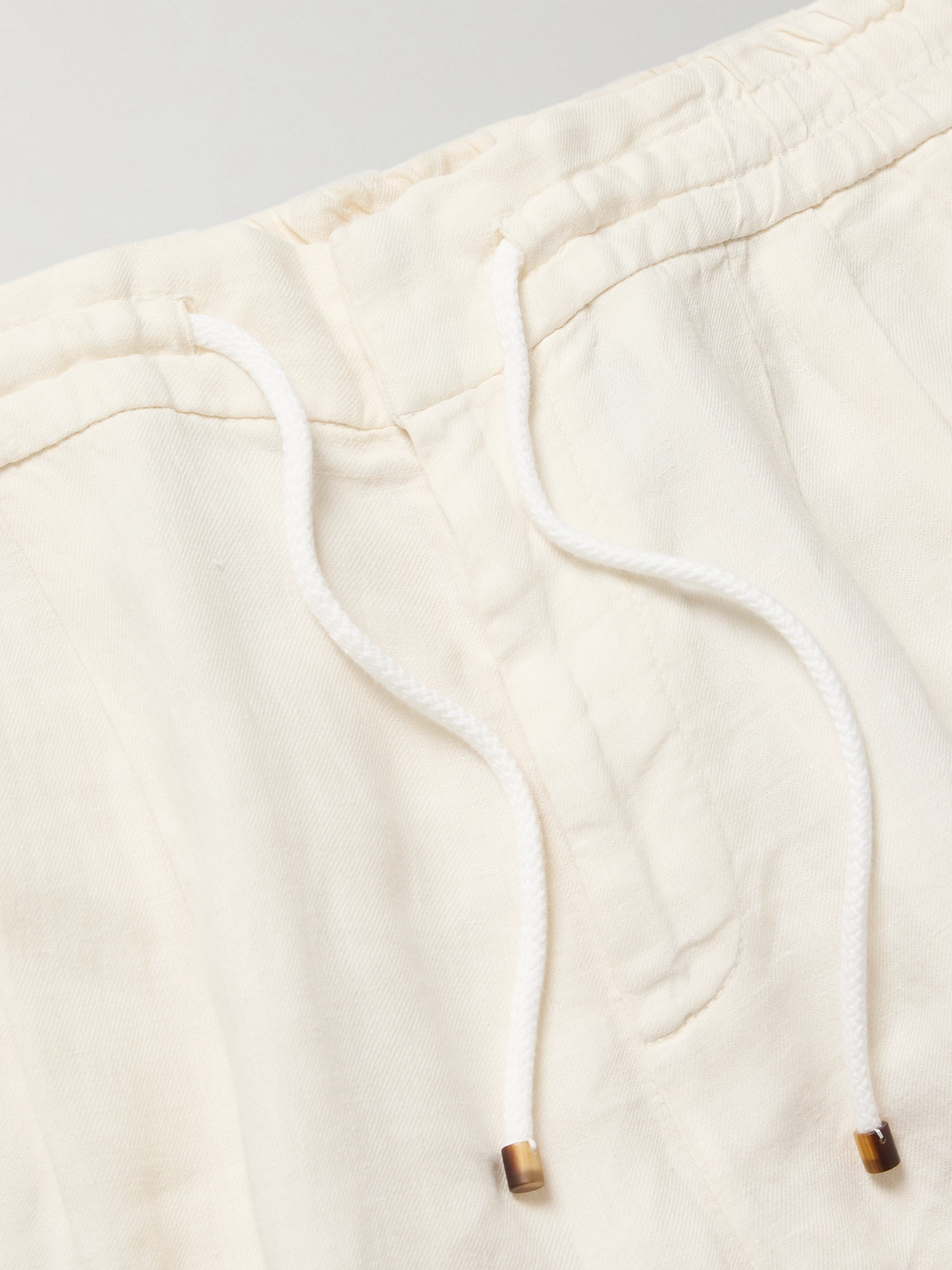 Brunello Cucinelli Straight-leg Linen Shorts In White