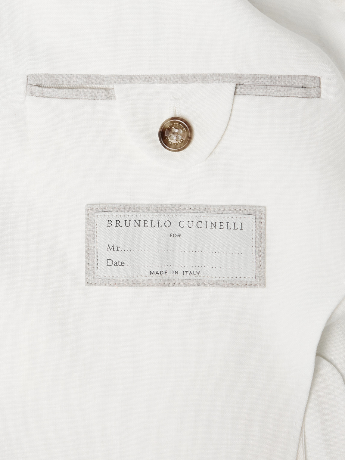 Brunello Cucinelli Linen Blazer In White