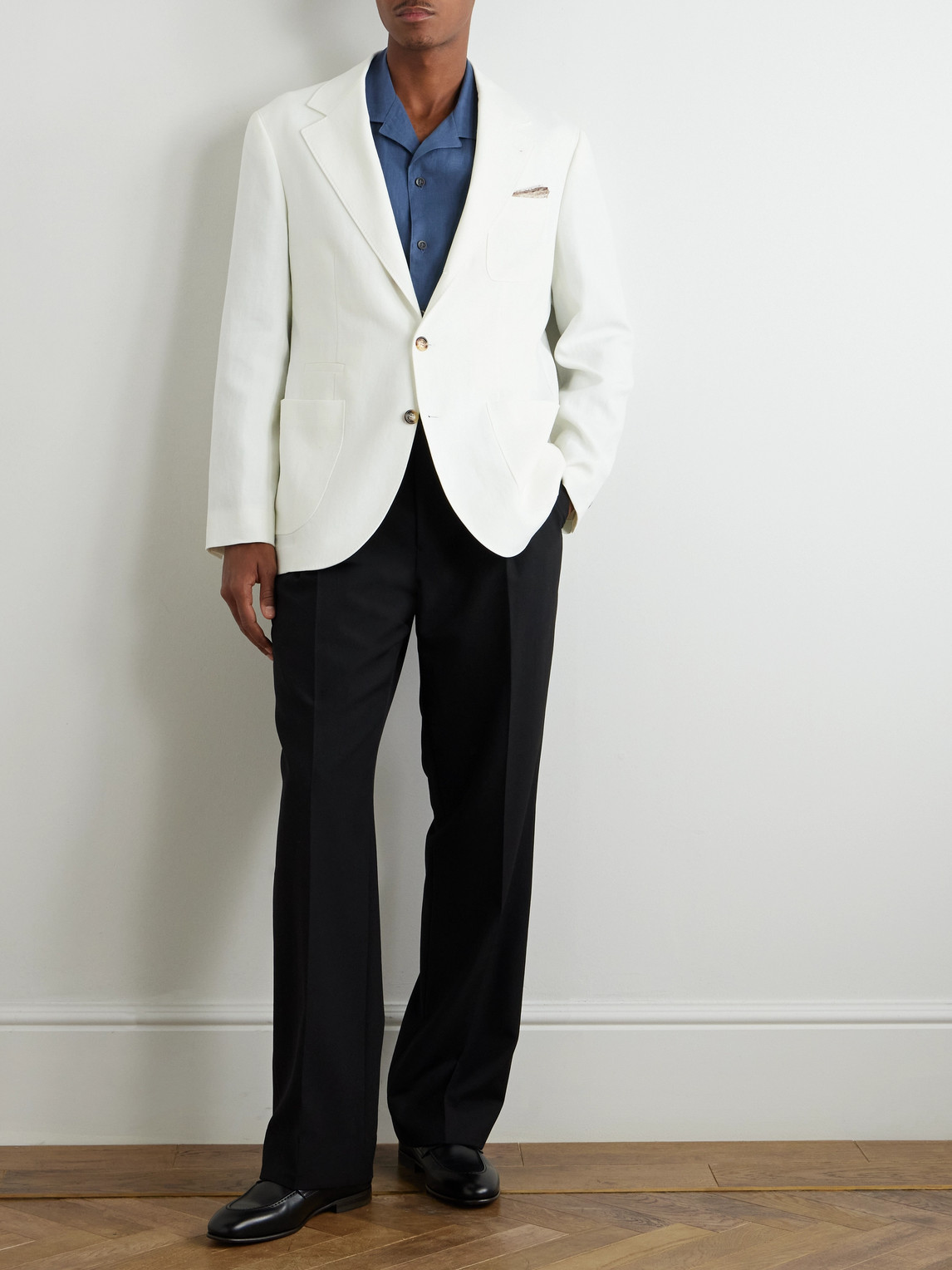 Brunello Cucinelli Linen Blazer In White