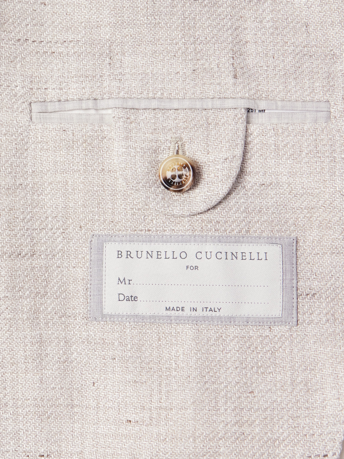 BRUNELLO CUCINELLI LINEN, WOOL AND SILK-BLEND BLAZER