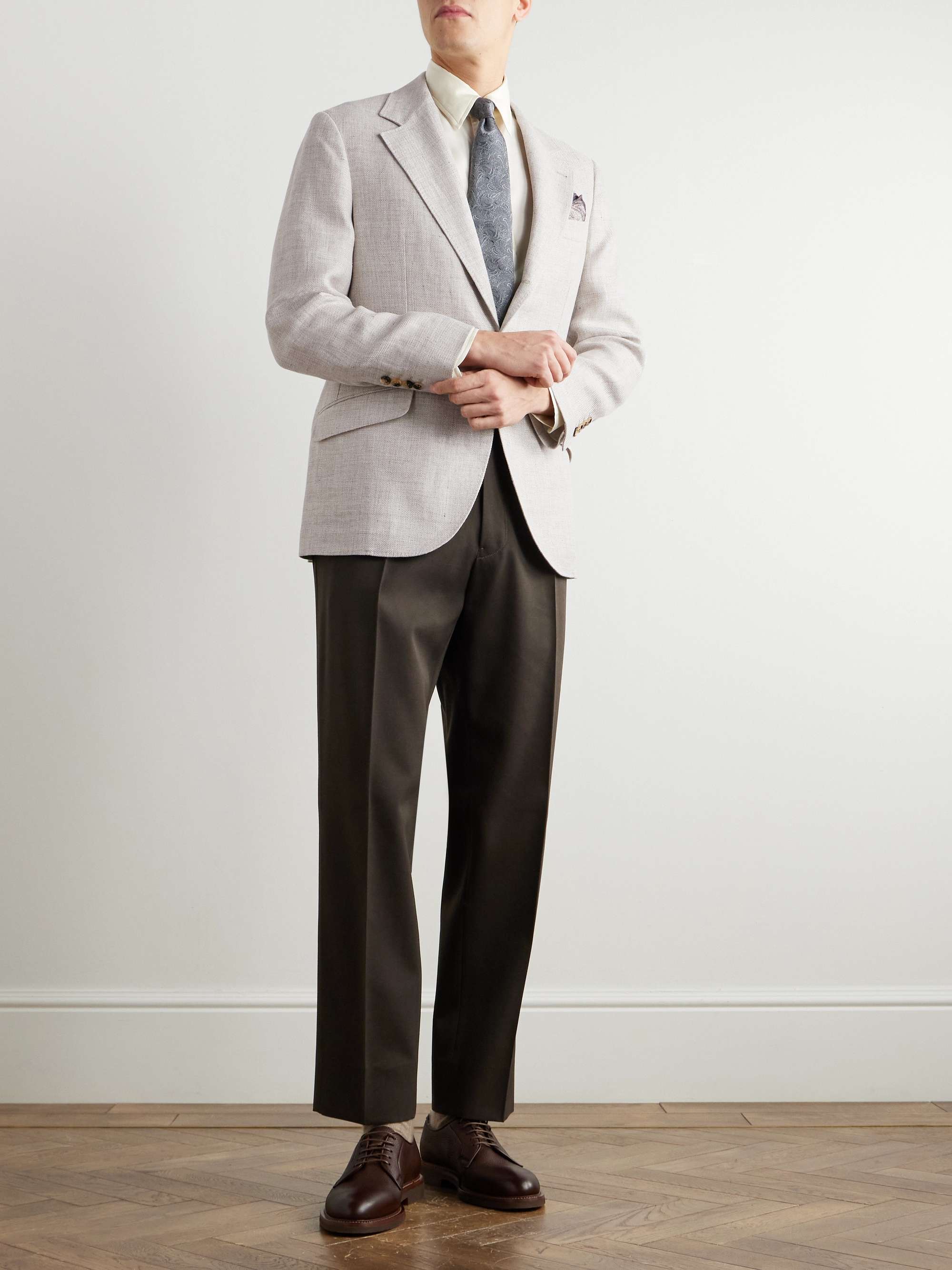 BRUNELLO CUCINELLI Slim-Fit Linen, Wool and Silk-Blend Blazer