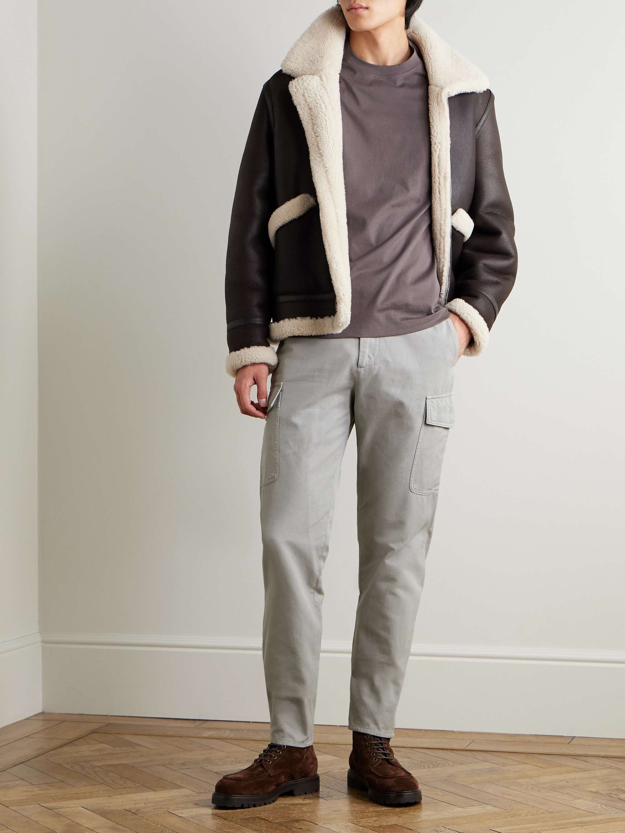 BRUNELLO CUCINELLI Straight-Leg Cotton-Gabardine Cargo Trousers