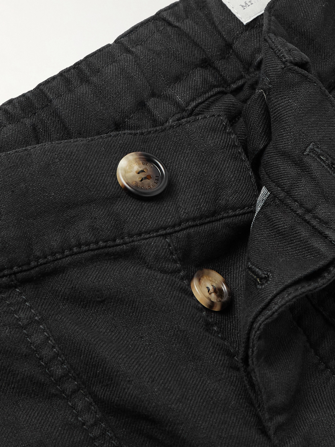Brunello Cucinelli Tinto Wide-leg Linen-twill Trousers In Black