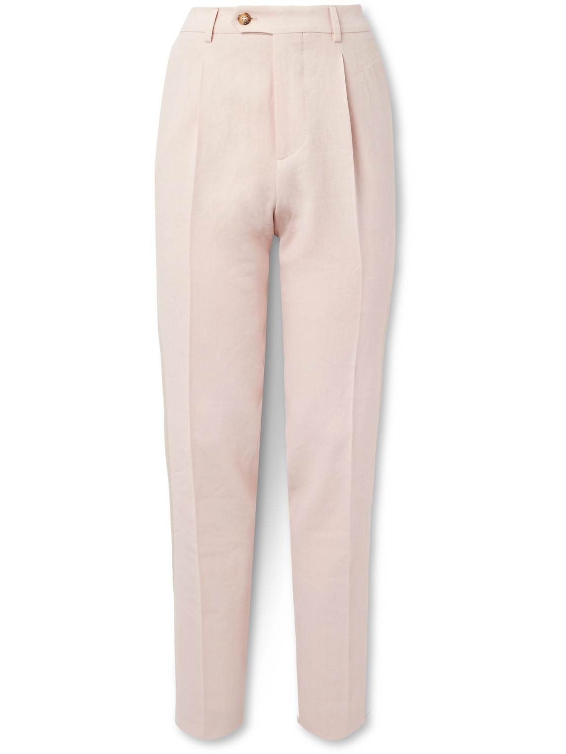 Brunello Cucinelli Slim-Fit Pleated Linen Suit Trousers - Men