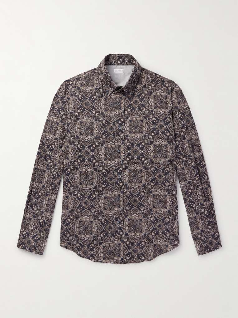 Brunello Cucinelli — Paisley-Print Cotton Shirt