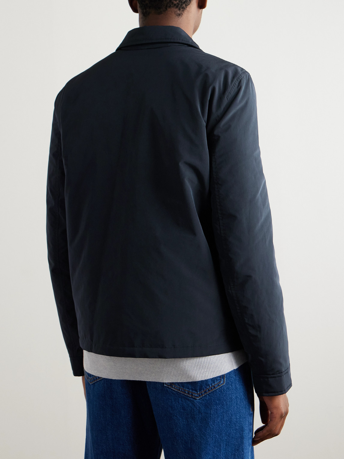Brunello Cucinelli Padded Shell Jacket In Blue