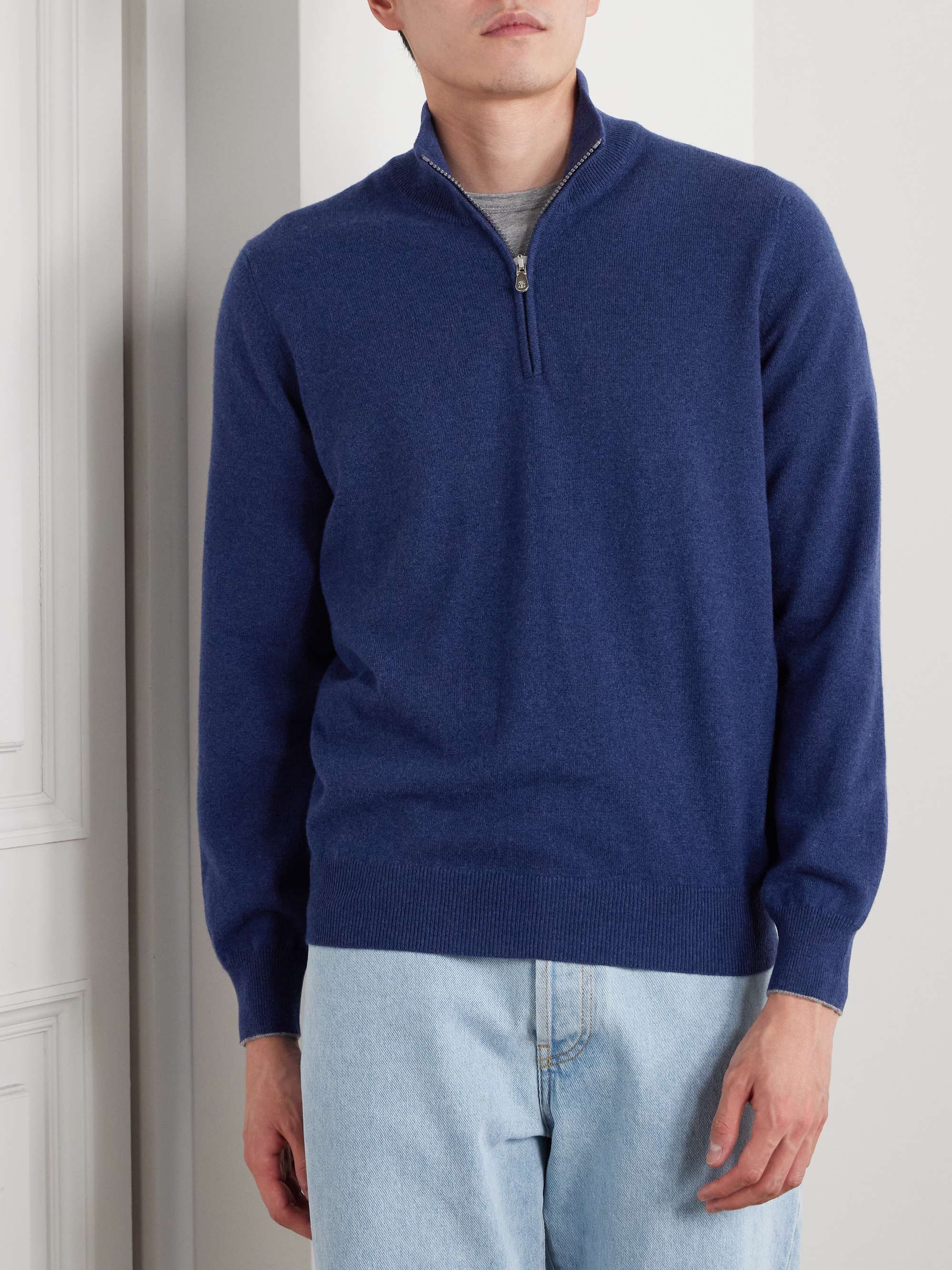 BRUNELLO CUCINELLI カシミヤ ハーフジップセーター | ミスター BRUNELLO CUCINELLI カシミヤ ハーフジップセーター | ミスター